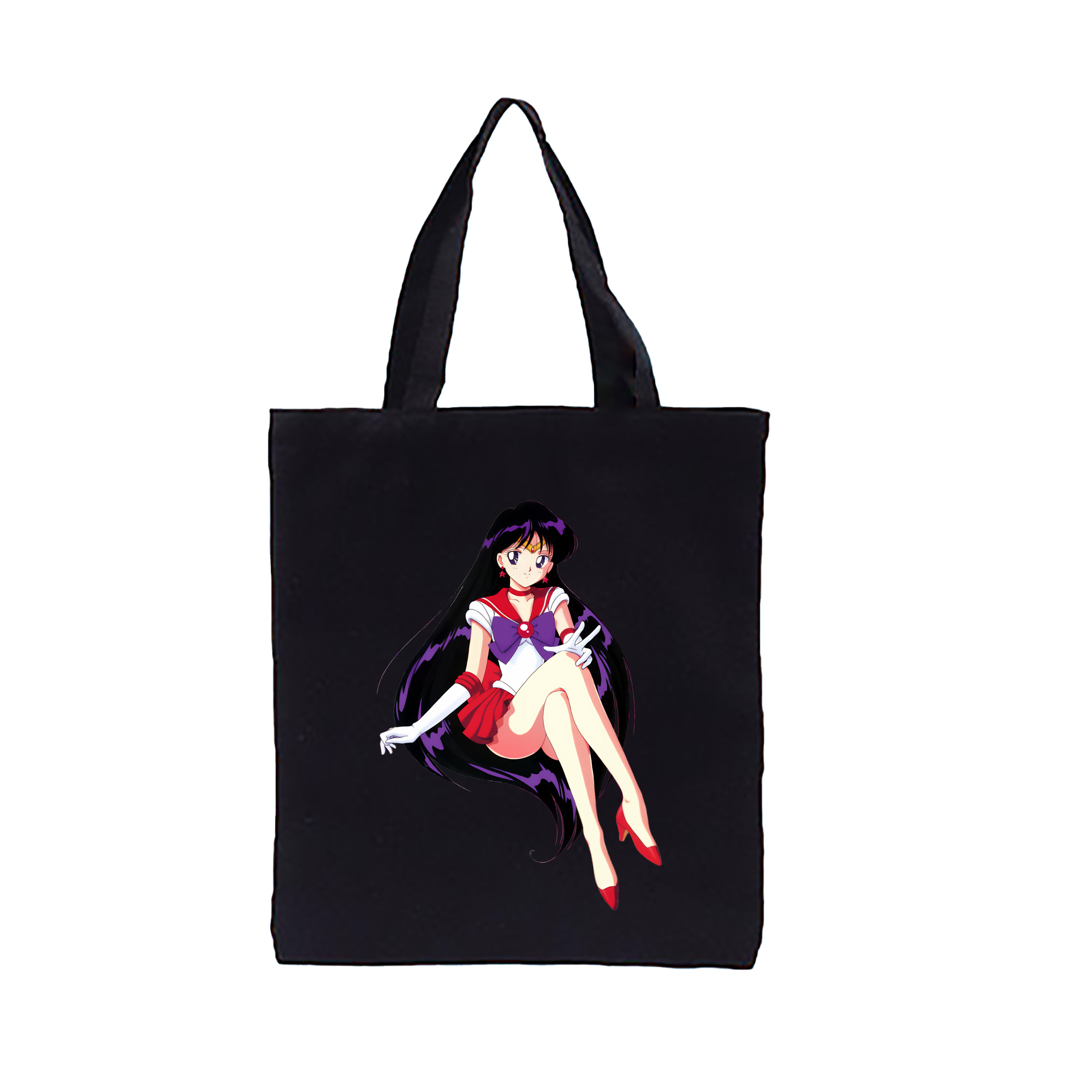 （画像用） 美少女戦士セーラームーン 火野レイ ひの レイ Sailor Moon Hino Rei （セーラーマーズ,Sailor Mars） 縦型キャンバス生地手提げバッグ　トートバッグ
