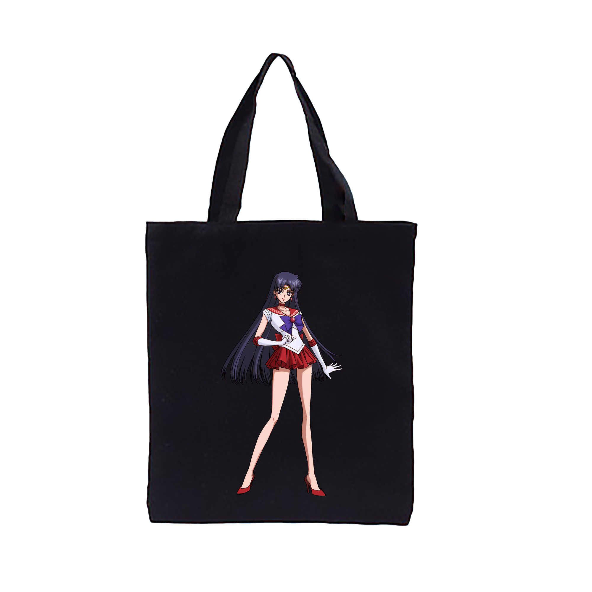 （画像用） 美少女戦士セーラームーン 火野レイ ひの レイ Sailor Moon Hino Rei （セーラーマーズ,Sailor Mars） 縦型キャンバス生地手提げバッグ　トートバッグ