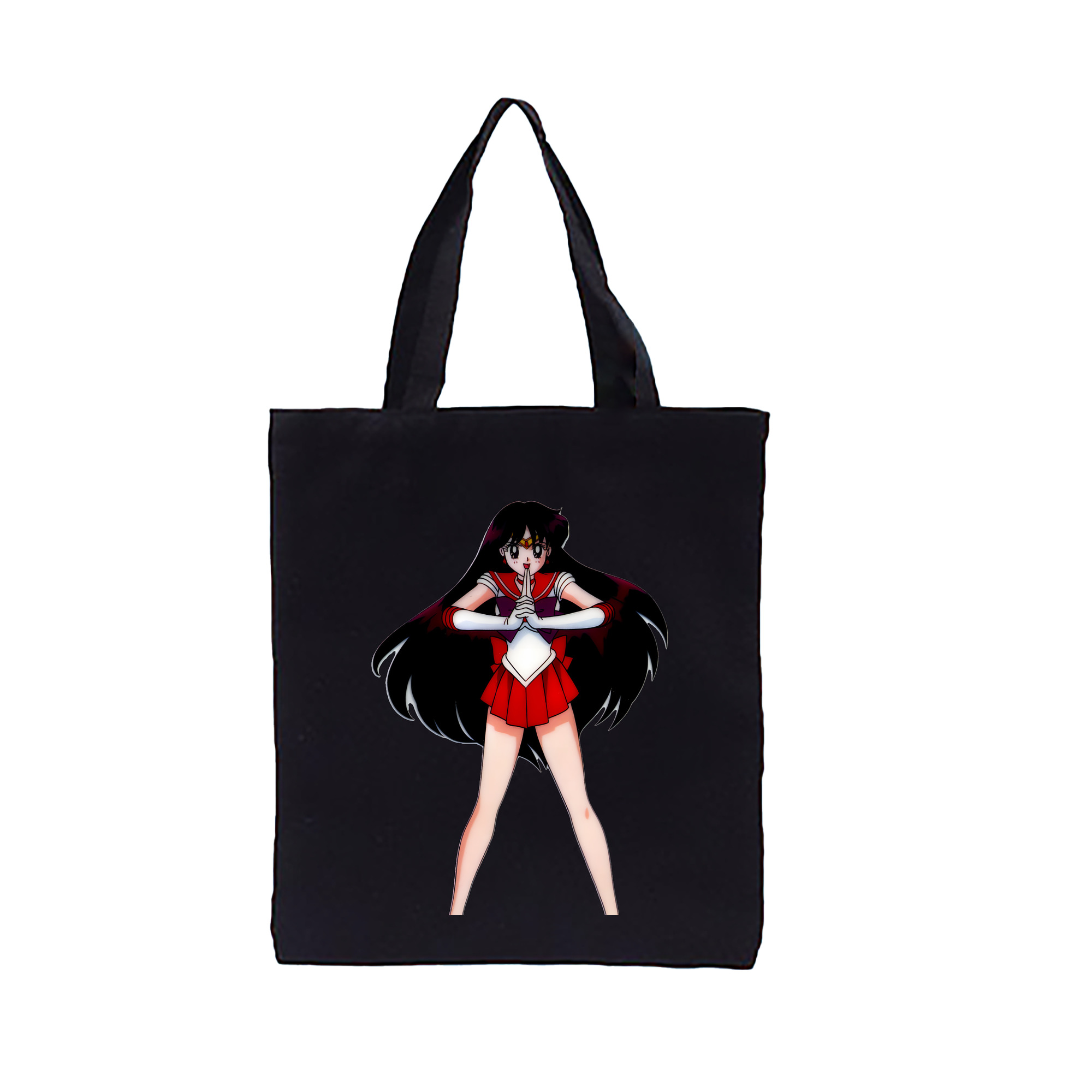 （画像用） 美少女戦士セーラームーン 火野レイ ひの レイ Sailor Moon Hino Rei （セーラーマーズ,Sailor Mars） 縦型キャンバス生地手提げバッグ　トートバッグ