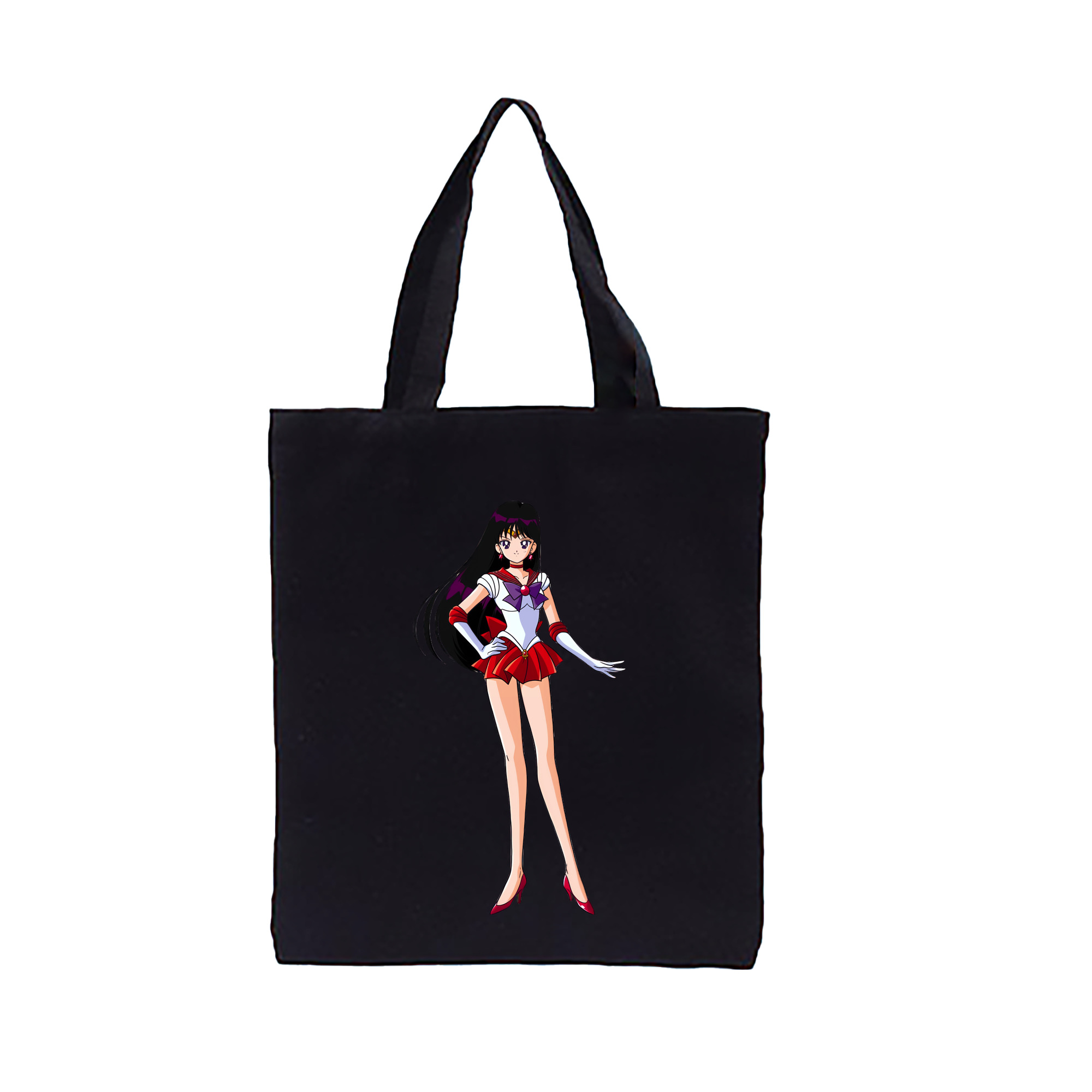 （画像用） 美少女戦士セーラームーン 火野レイ ひの レイ Sailor Moon Hino Rei （セーラーマーズ,Sailor Mars） 縦型キャンバス生地手提げバッグ　トートバッグ