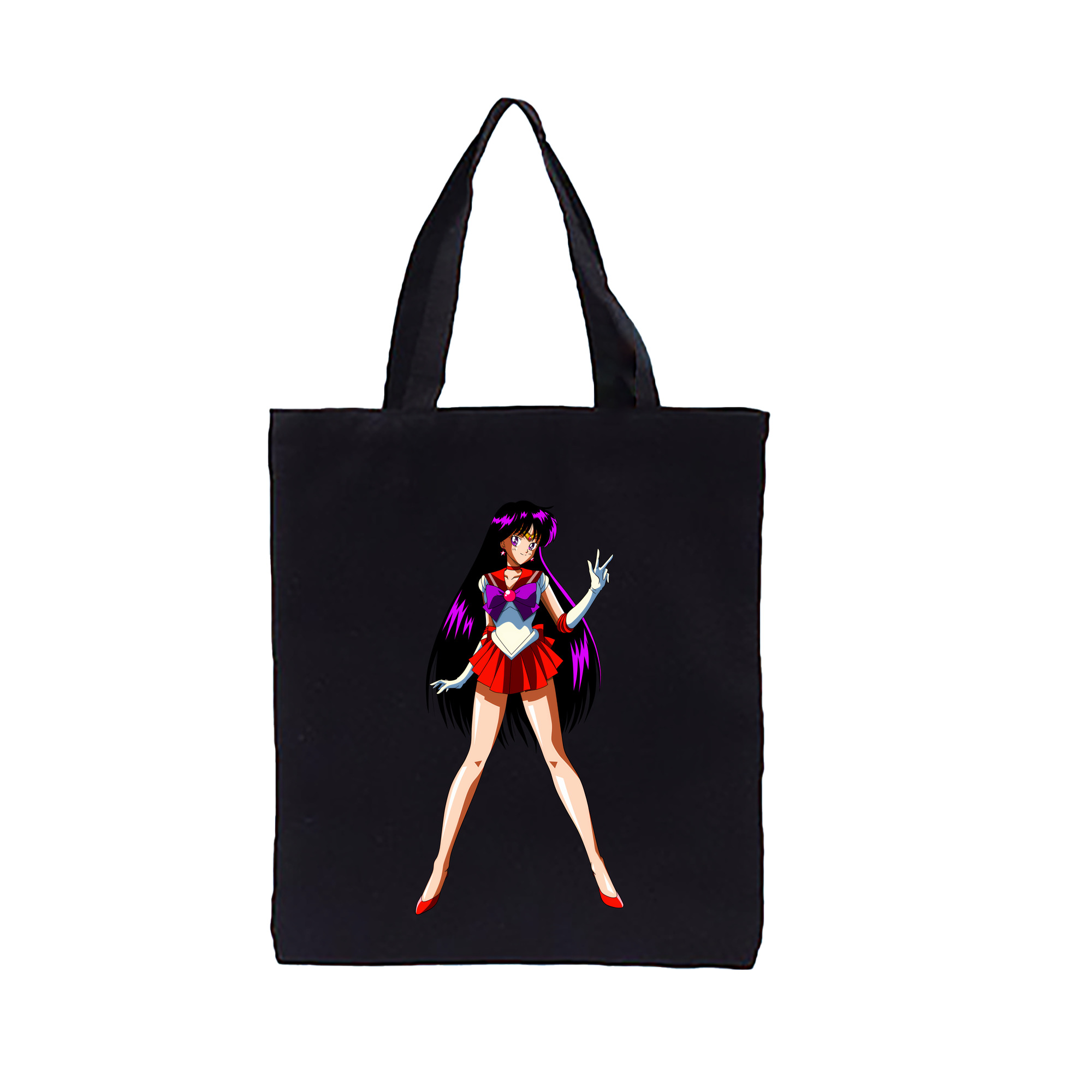 （画像用） 美少女戦士セーラームーン 火野レイ ひの レイ Sailor Moon Hino Rei （セーラーマーズ,Sailor Mars） 縦型キャンバス生地手提げバッグ　トートバッグ