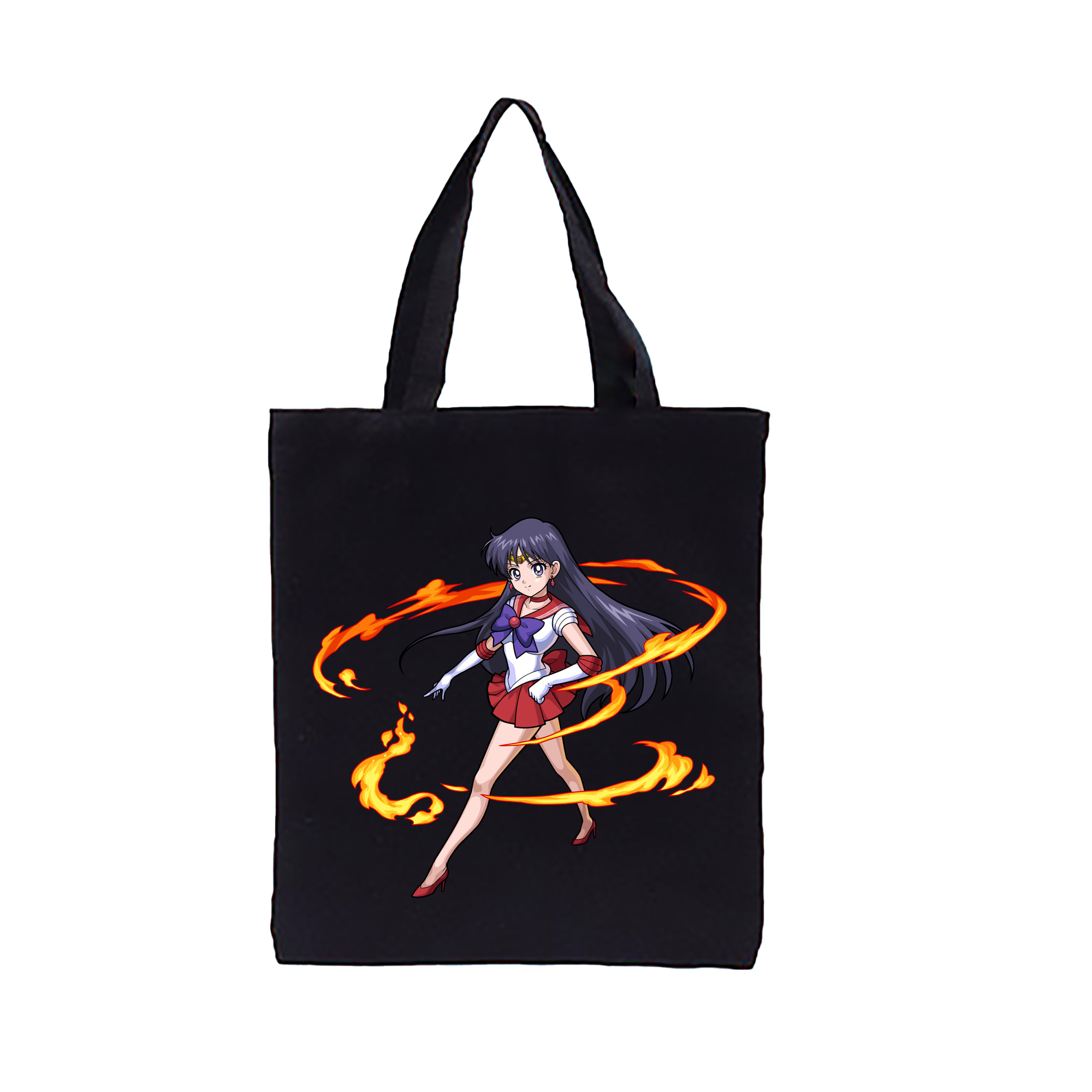（画像用） 美少女戦士セーラームーン 火野レイ ひの レイ Sailor Moon Hino Rei （セーラーマーズ,Sailor Mars） 縦型キャンバス生地手提げバッグ　トートバッグ
