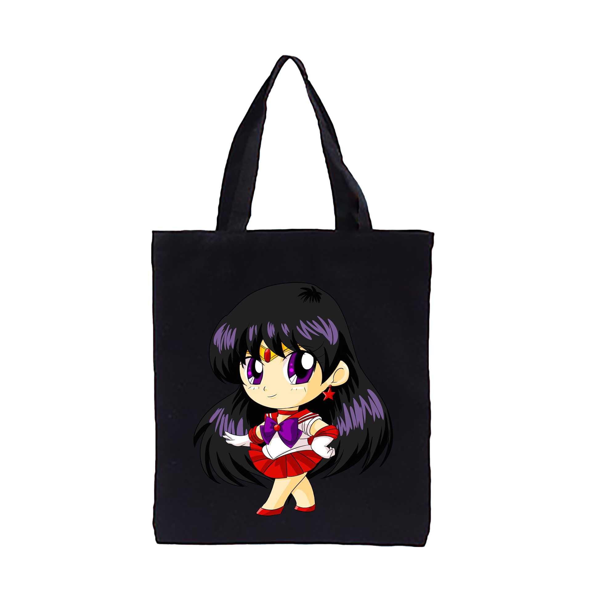 （画像用） 美少女戦士セーラームーン 火野レイ ひの レイ Sailor Moon Hino Rei （セーラーマーズ,Sailor Mars） 縦型キャンバス生地手提げバッグ　トートバッグ