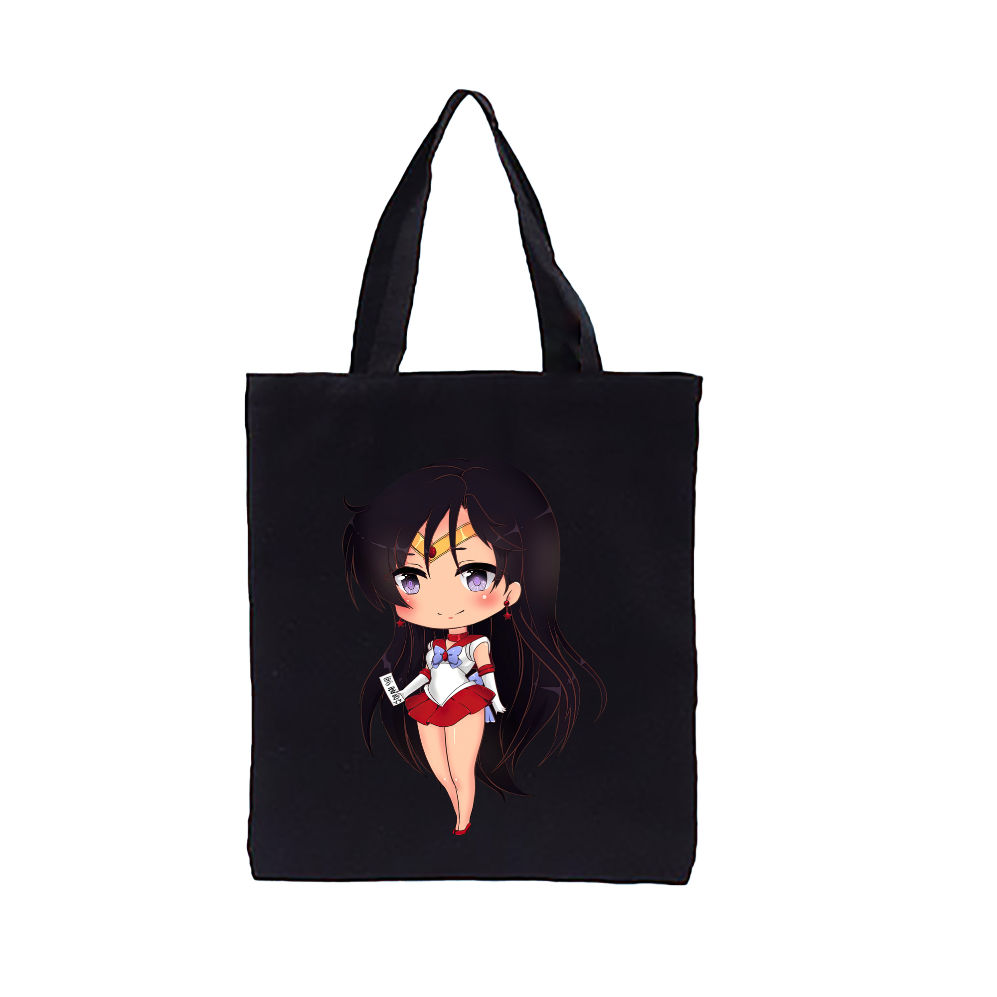 （画像用） 美少女戦士セーラームーン 火野レイ ひの レイ Sailor Moon Hino Rei （セーラーマーズ,Sailor Mars） 縦型キャンバス生地手提げバッグ　トートバッグ