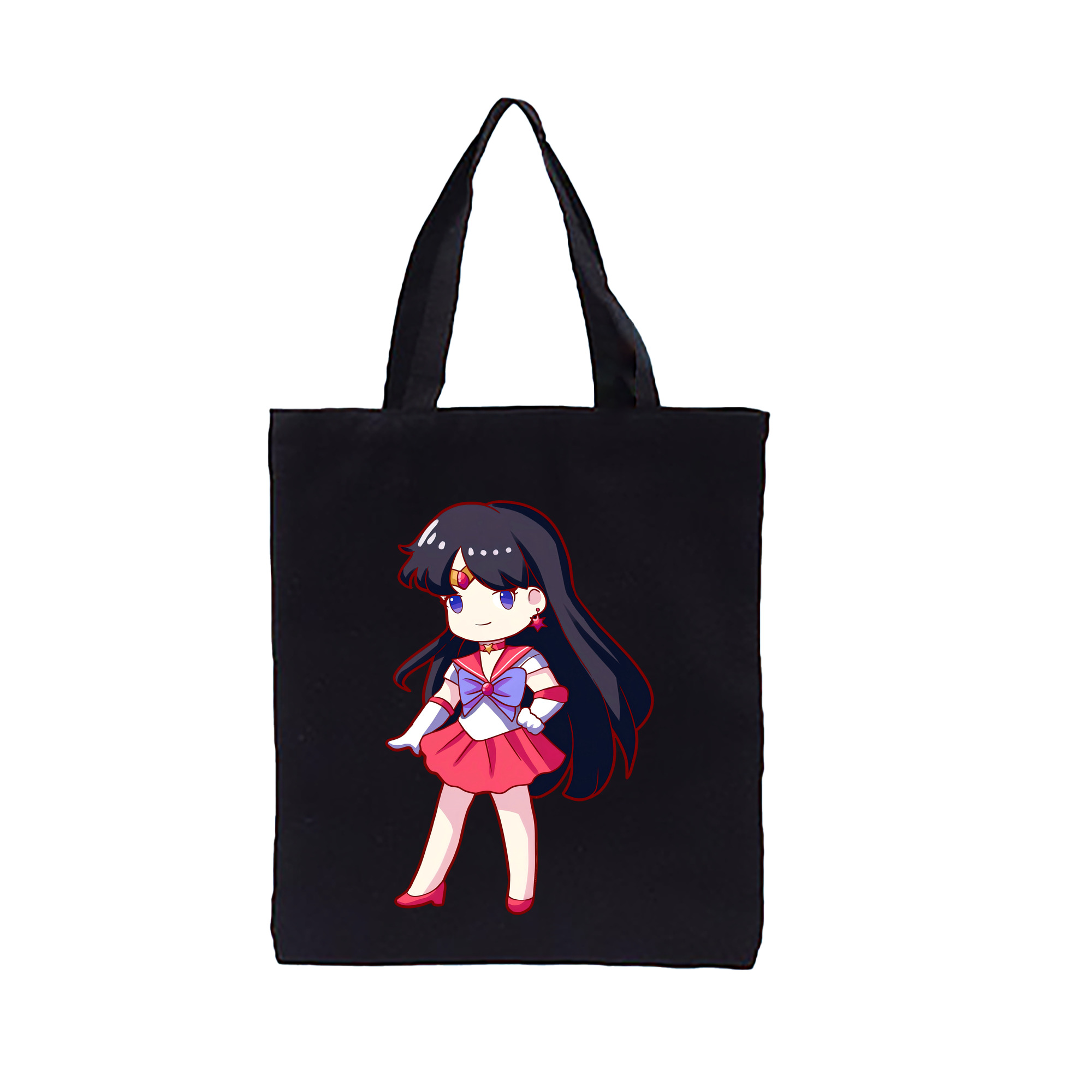 （画像用） 美少女戦士セーラームーン 火野レイ ひの レイ Sailor Moon Hino Rei （セーラーマーズ,Sailor Mars） 縦型キャンバス生地手提げバッグ　トートバッグ
