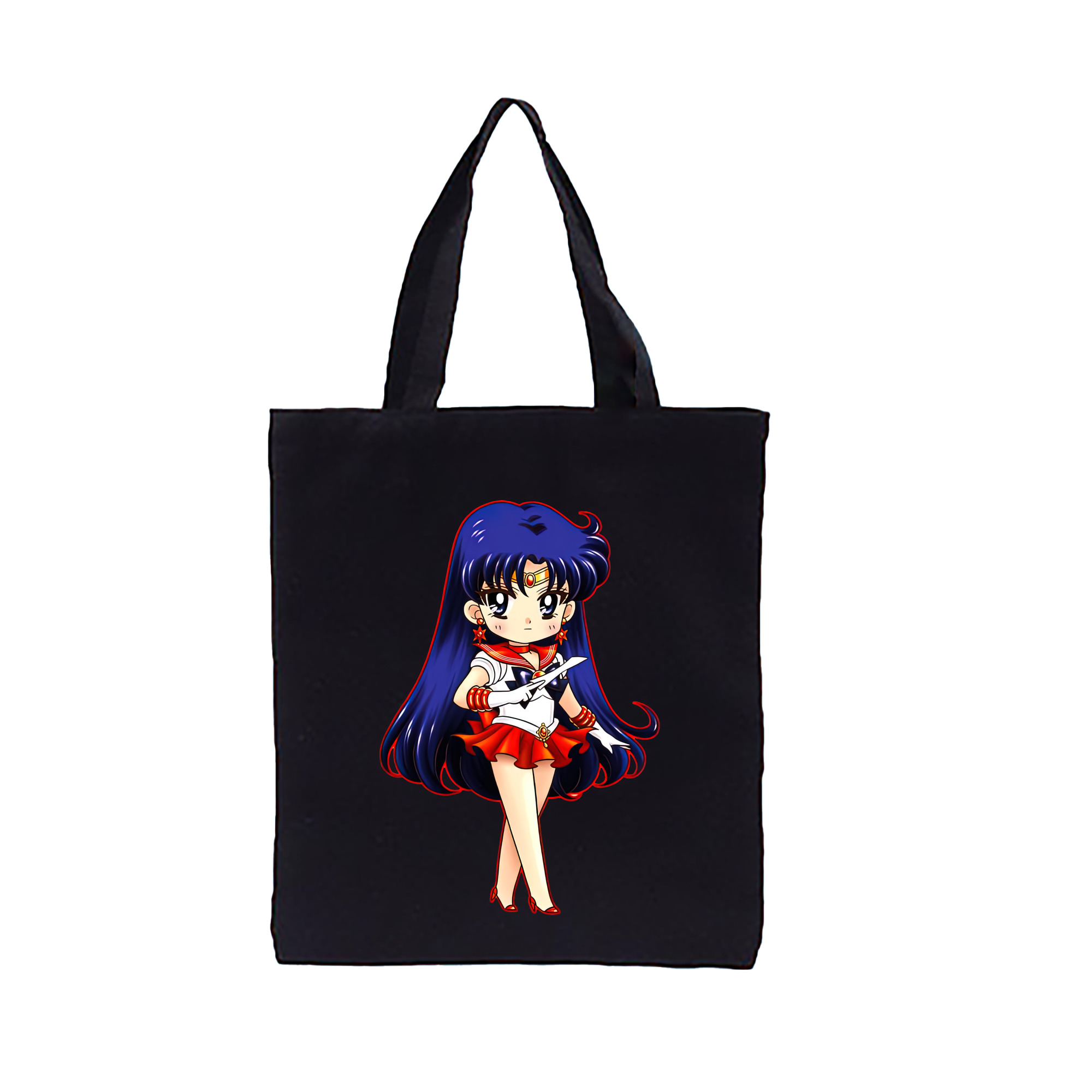 （画像用） 美少女戦士セーラームーン 火野レイ ひの レイ Sailor Moon Hino Rei （セーラーマーズ,Sailor Mars） 縦型キャンバス生地手提げバッグ　トートバッグ
