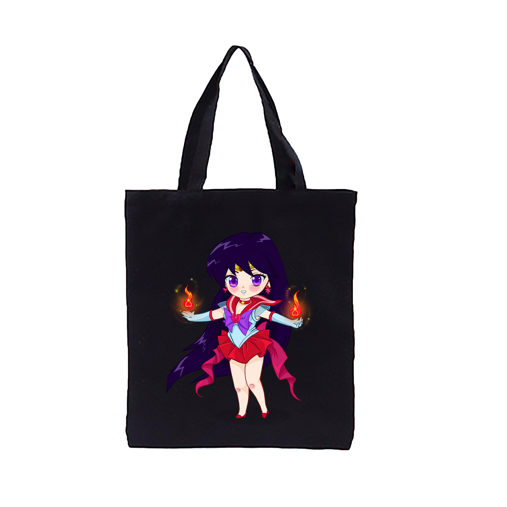 （画像用） 美少女戦士セーラームーン 火野レイ ひの レイ Sailor Moon Hino Rei （セーラーマーズ,Sailor Mars） 縦型キャンバス生地手提げバッグ　トートバッグ
