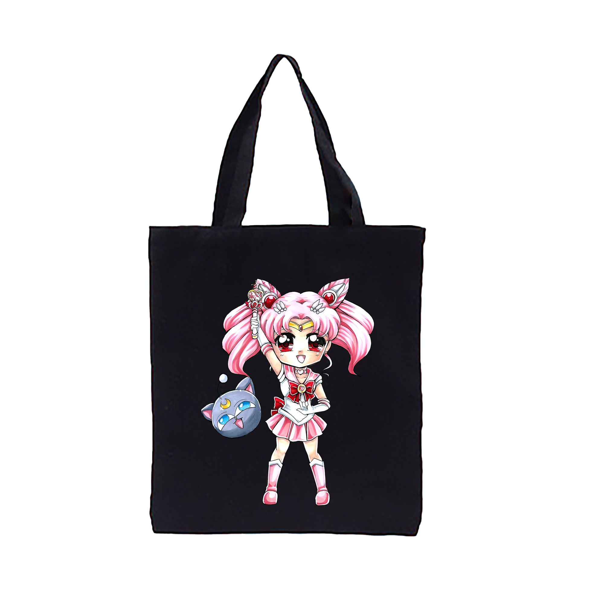 （画像用） 美少女戦士セーラームーン ちびうさ Sailor Moon Chibiusa Tsukino Usagi Small Lady Serenity 縦型キャンバス生地手提げバッグ　トートバッグ