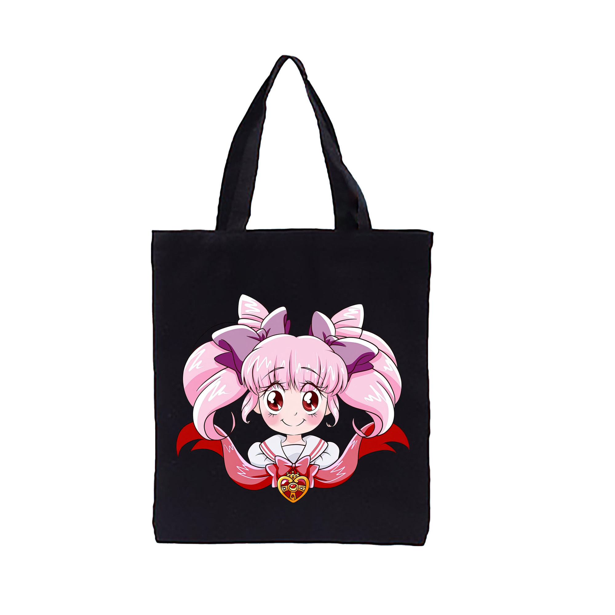 （画像用） 美少女戦士セーラームーン ちびうさ Sailor Moon Chibiusa Tsukino Usagi Small Lady Serenity 縦型キャンバス生地手提げバッグ　トートバッグ