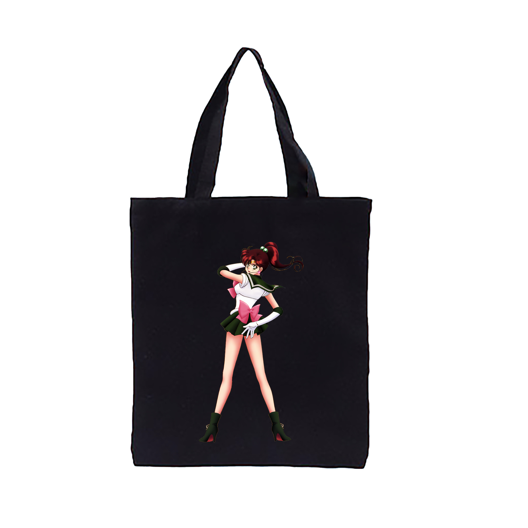（画像用） 美少女戦士セーラームーン 木野 まこと きの まこと Sailor Moon Kino Makoto （セーラージュピター；Sailor Jupiter） 縦型キャンバス生地手提げバッグ　トートバッグ