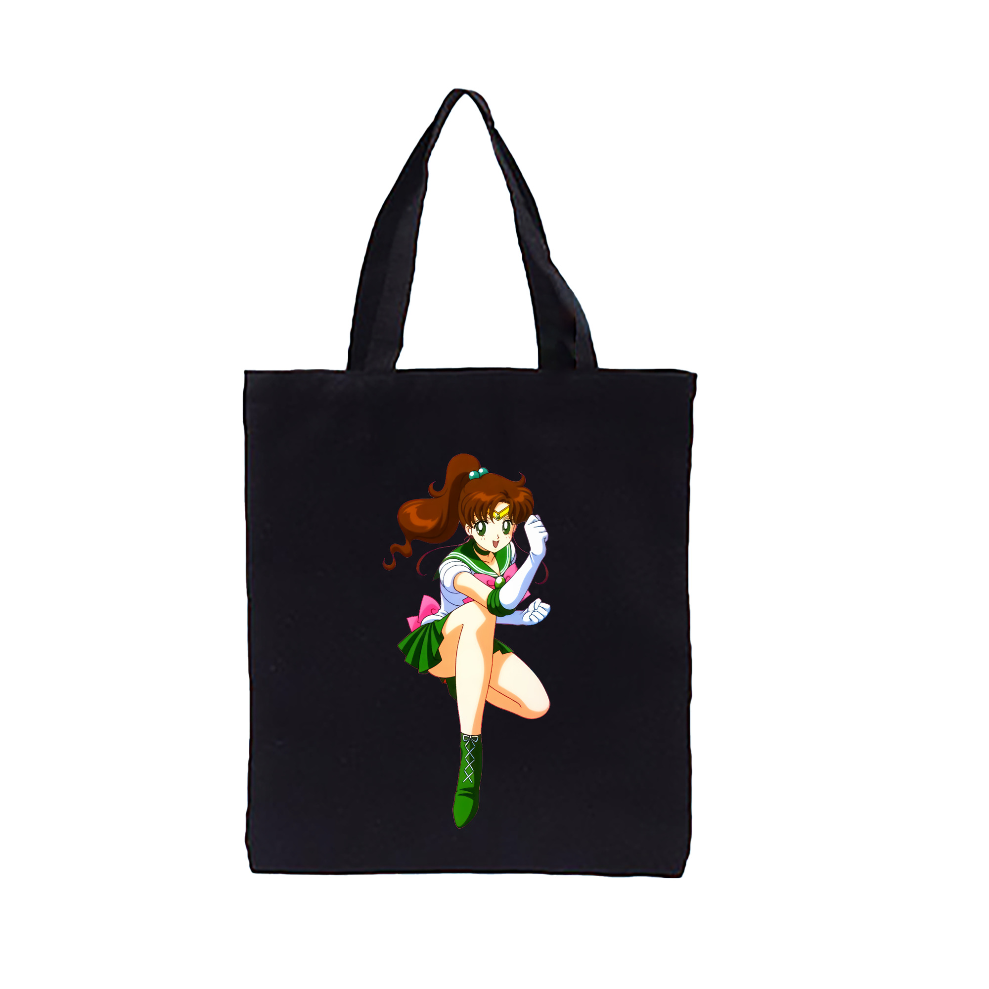 美少女戦士セーラームーン 木野 まこと きの まこと Sailor Moon Kino Makoto （セーラージュピター；Sailor Jupiter） 縦型キャンバス生地手提げバッグ　トートバッグ