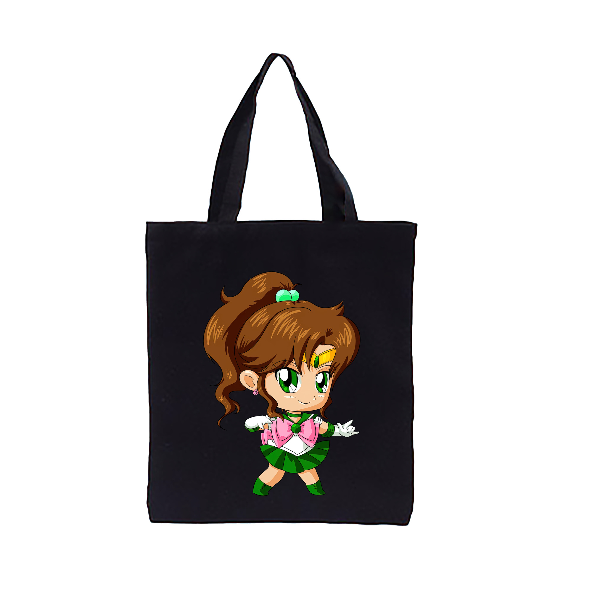 （画像用） 美少女戦士セーラームーン 木野 まこと きの まこと Sailor Moon Kino Makoto （セーラージュピター；Sailor Jupiter） 縦型キャンバス生地手提げバッグ　トートバッグ