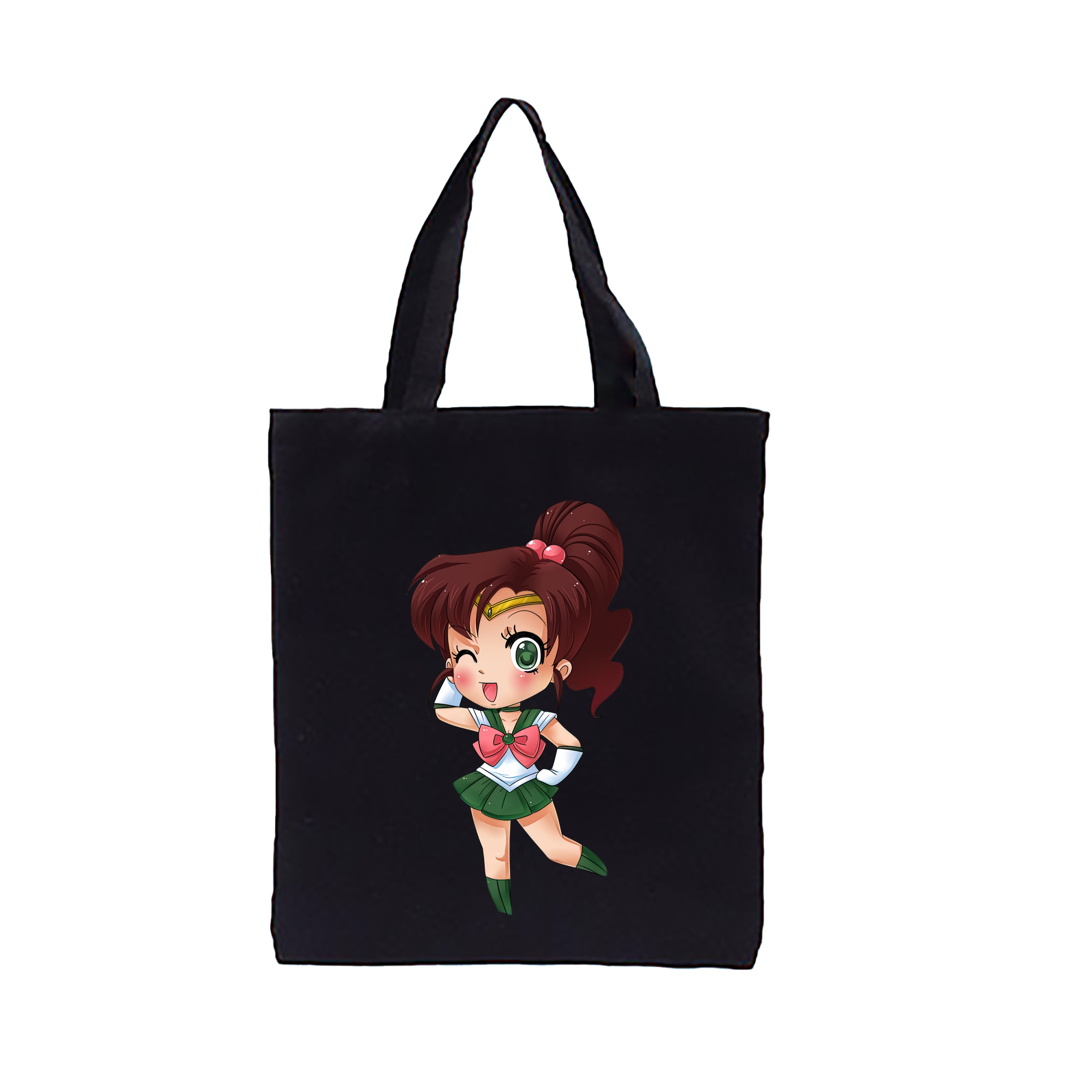 （画像用） 美少女戦士セーラームーン 木野 まこと きの まこと Sailor Moon Kino Makoto （セーラージュピター；Sailor Jupiter） 縦型キャンバス生地手提げバッグ　トートバッグ