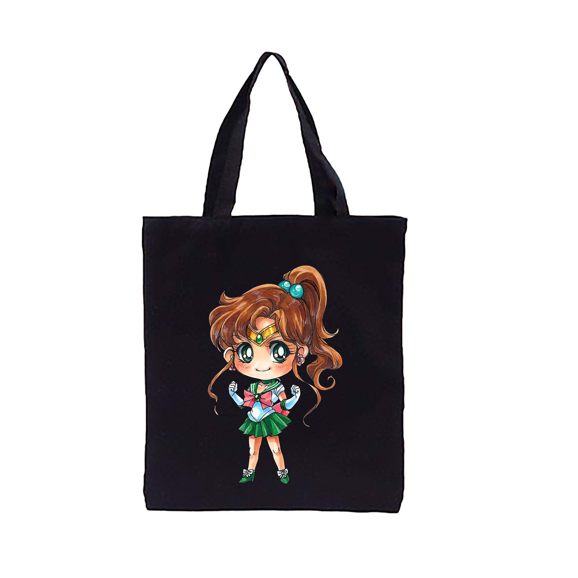 （画像用） 美少女戦士セーラームーン 木野 まこと きの まこと Sailor Moon Kino Makoto （セーラージュピター；Sailor Jupiter） 縦型キャンバス生地手提げバッグ　トートバッグ