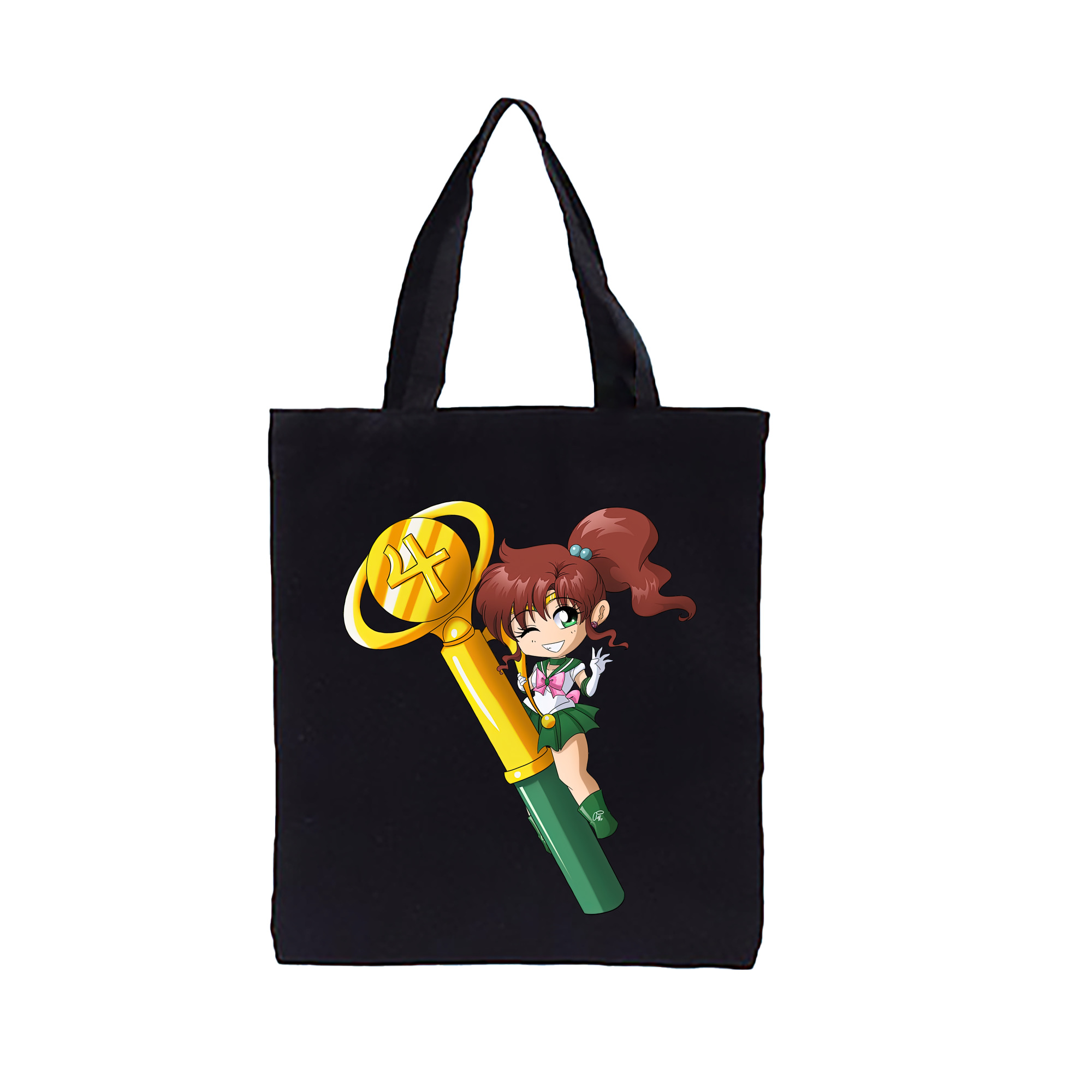（画像用） 美少女戦士セーラームーン 木野 まこと きの まこと Sailor Moon Kino Makoto （セーラージュピター；Sailor Jupiter） 縦型キャンバス生地手提げバッグ　トートバッグ