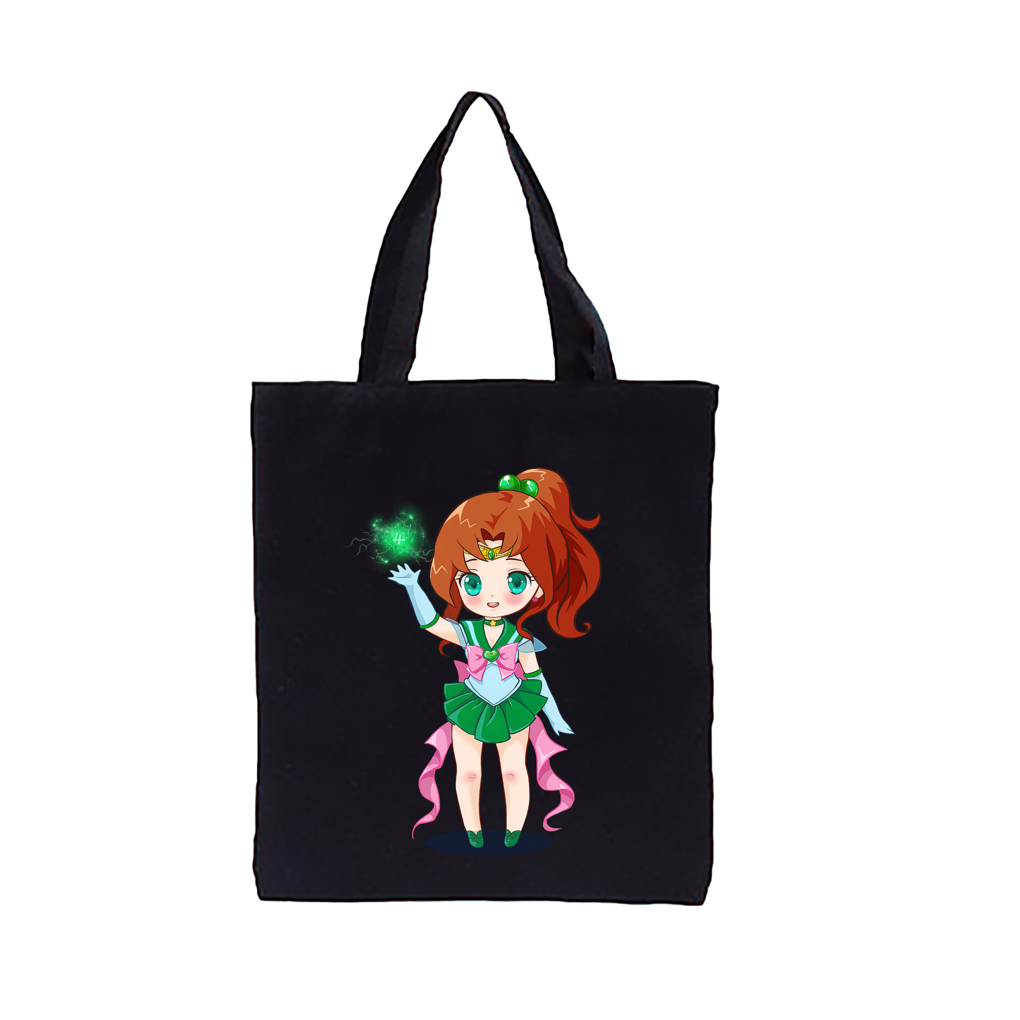 （画像用） 美少女戦士セーラームーン 木野 まこと きの まこと Sailor Moon Kino Makoto （セーラージュピター；Sailor Jupiter） 縦型キャンバス生地手提げバッグ　トートバッグ