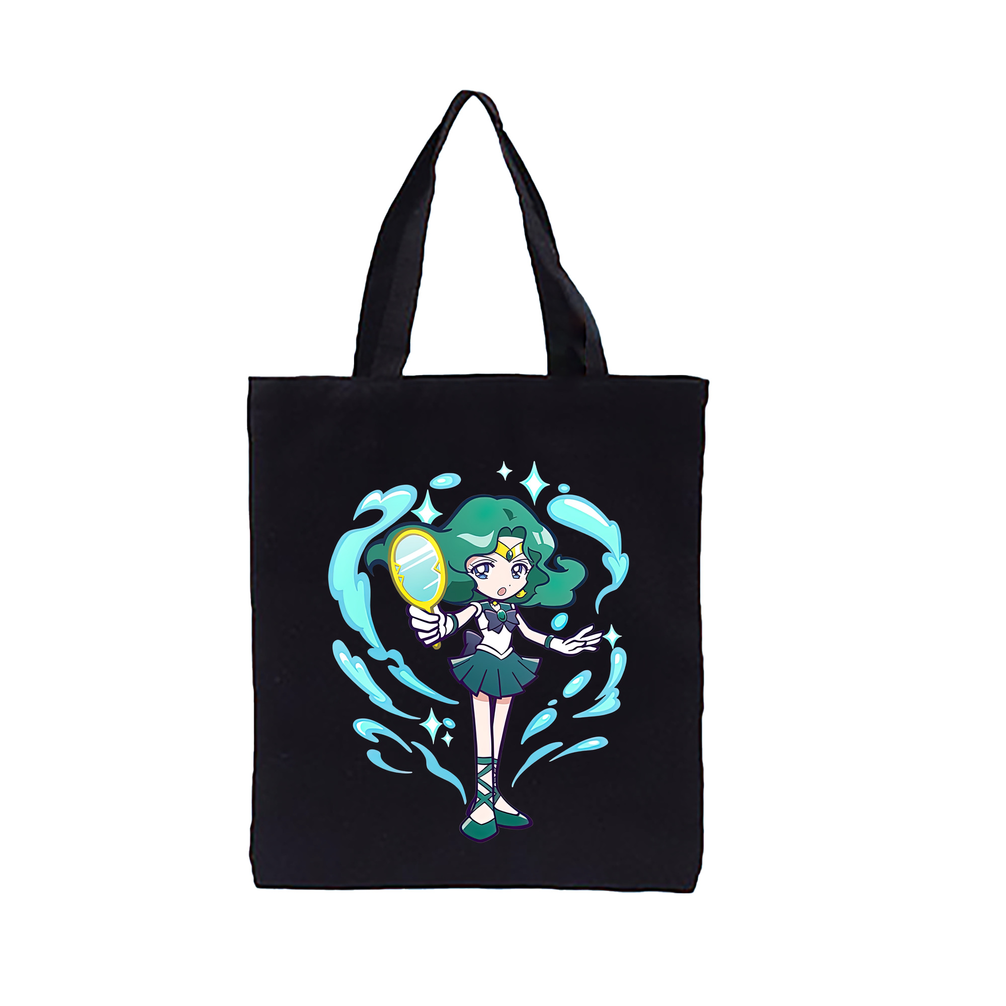 （画像用） 美少女戦士セーラームーン 海王 みちる（かいおう みちる） Sailor Moon Kaiou Michiru 縦型キャンバス生地手提げバッグ　トートバッグ
