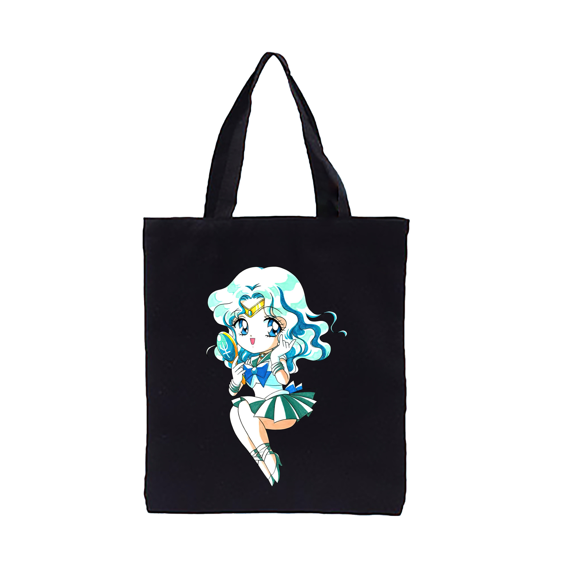 （画像用） 美少女戦士セーラームーン 海王 みちる（かいおう みちる） Sailor Moon Kaiou Michiru 縦型キャンバス生地手提げバッグ　トートバッグ