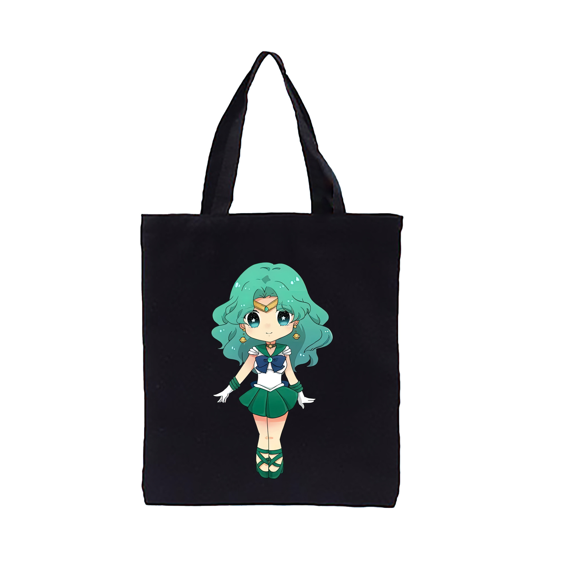 （画像用） 美少女戦士セーラームーン 海王 みちる（かいおう みちる） Sailor Moon Kaiou Michiru 縦型キャンバス生地手提げバッグ　トートバッグ