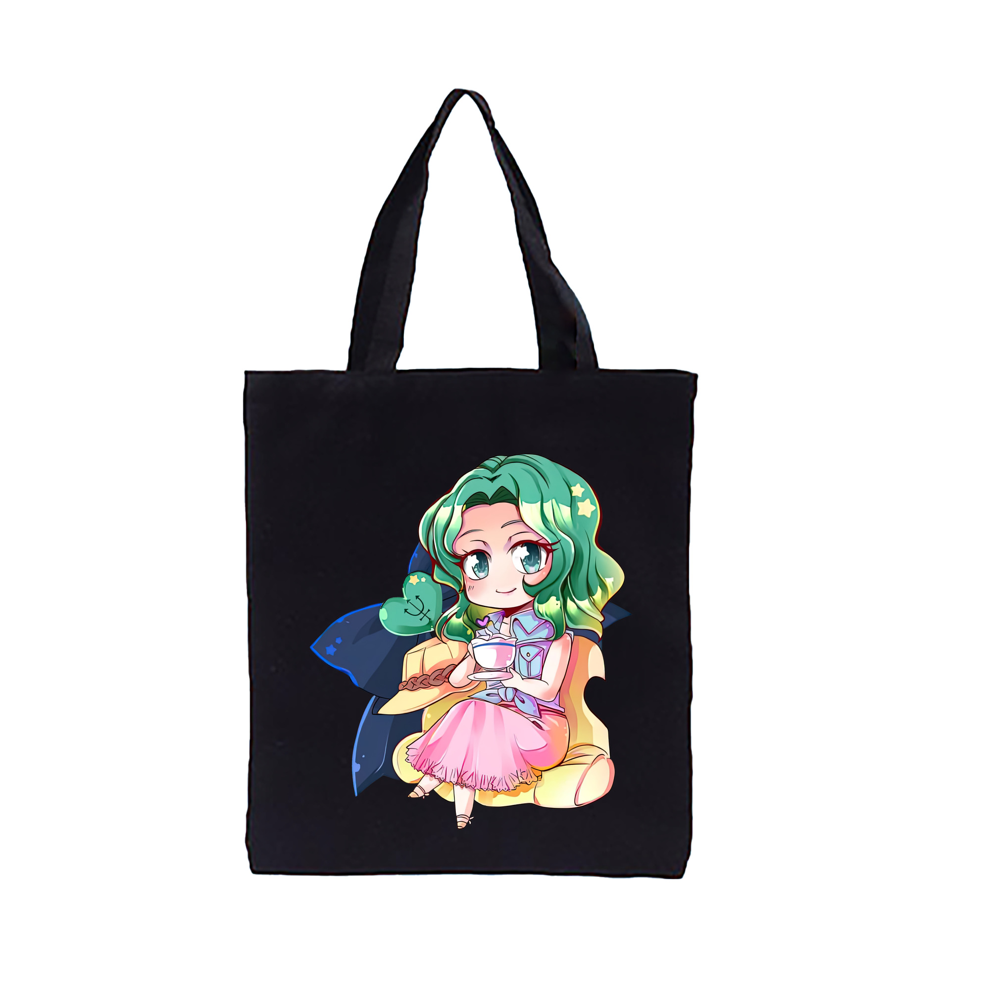 （画像用） 美少女戦士セーラームーン 海王 みちる（かいおう みちる） Sailor Moon Kaiou Michiru 縦型キャンバス生地手提げバッグ　トートバッグ