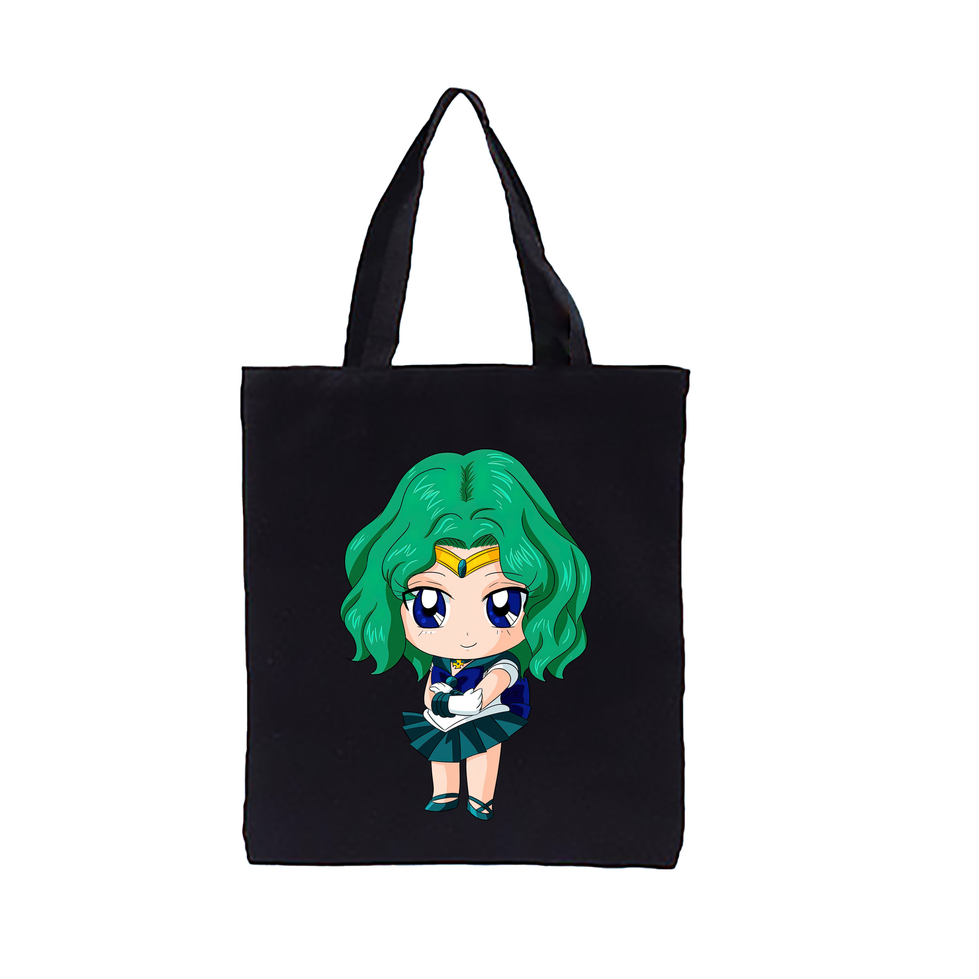 （画像用） 美少女戦士セーラームーン 海王 みちる（かいおう みちる） Sailor Moon Kaiou Michiru 縦型キャンバス生地手提げバッグ　トートバッグ