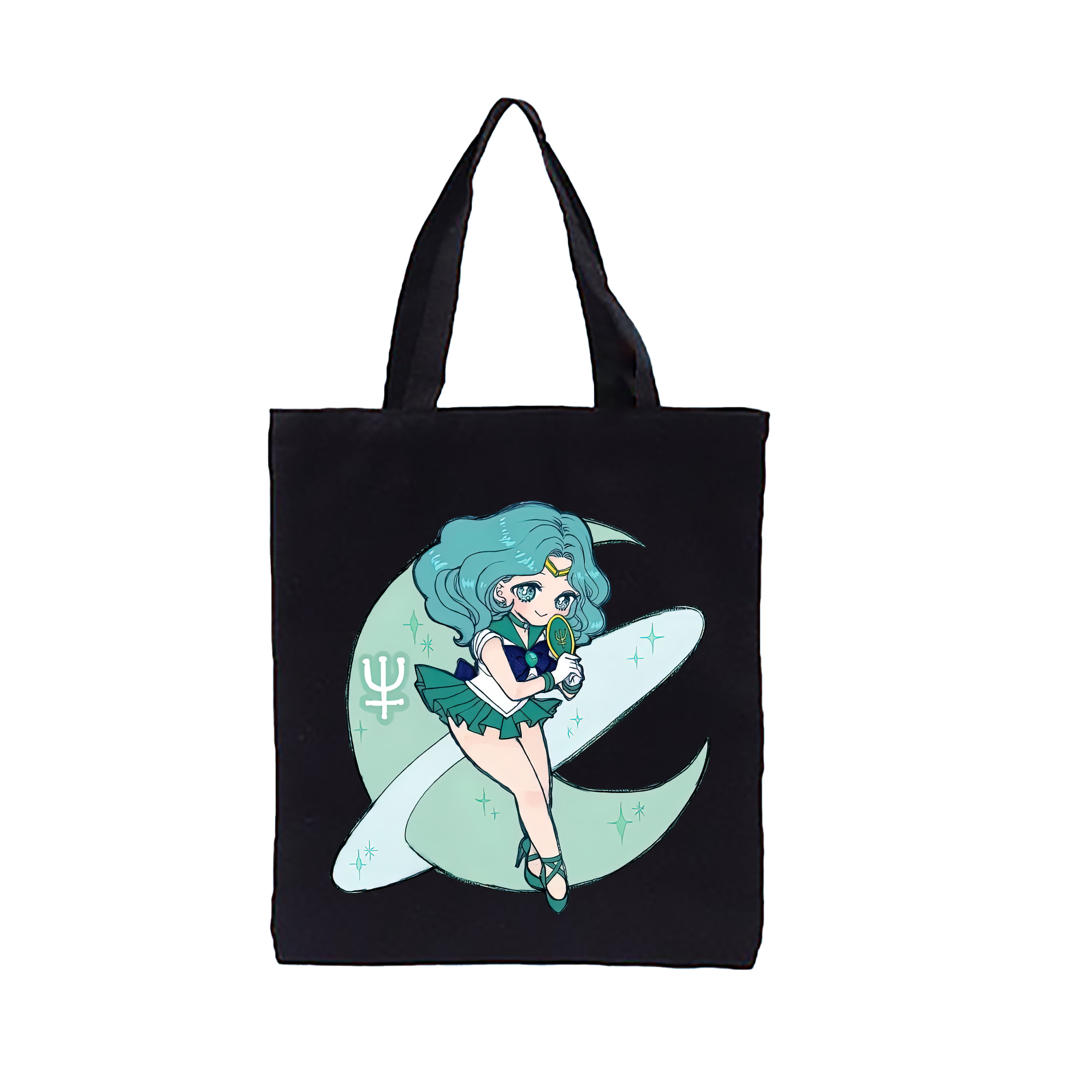 （画像用） 美少女戦士セーラームーン 海王 みちる（かいおう みちる） Sailor Moon Kaiou Michiru 縦型キャンバス生地手提げバッグ　トートバッグ