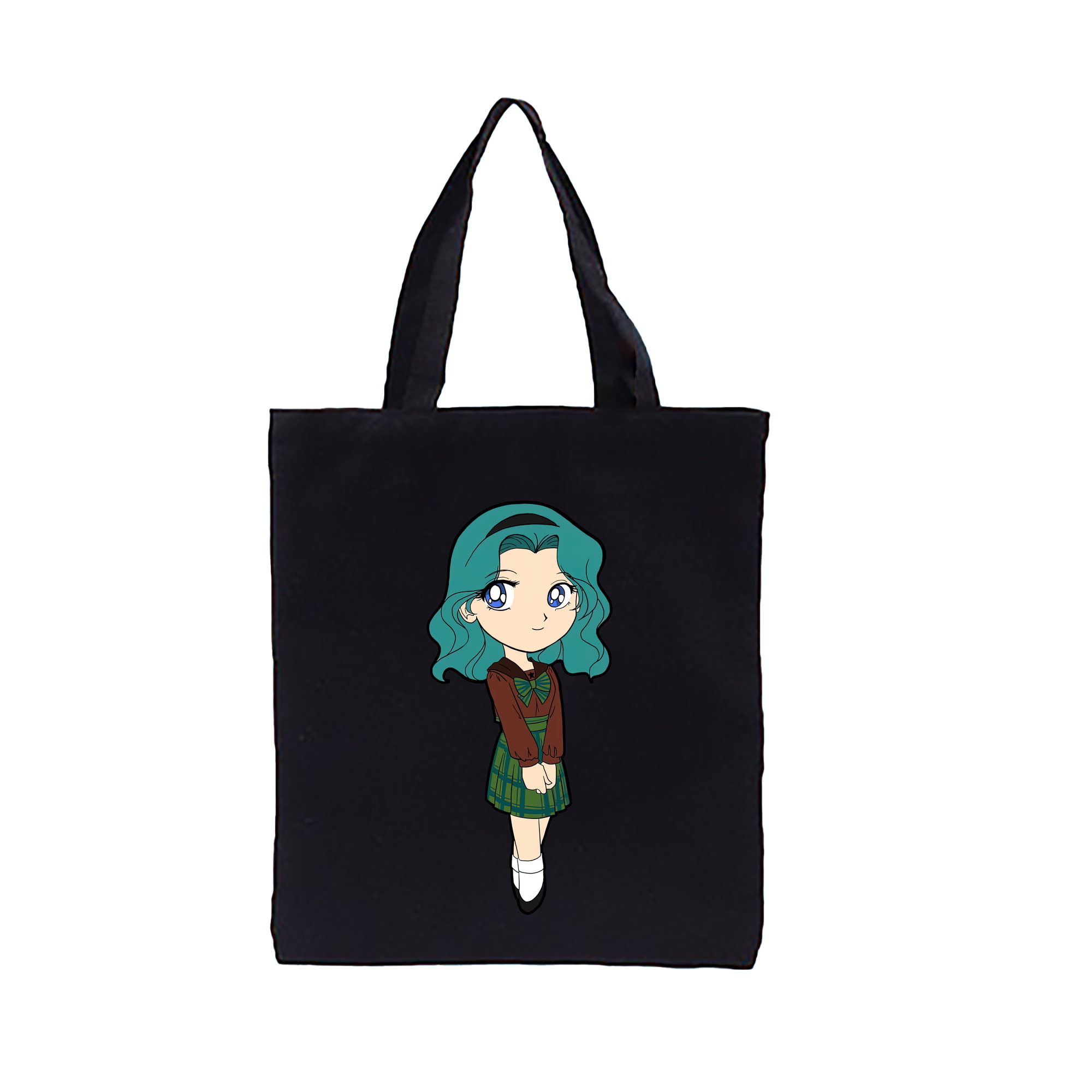 （画像用） 美少女戦士セーラームーン 海王 みちる（かいおう みちる） Sailor Moon Kaiou Michiru 縦型キャンバス生地手提げバッグ　トートバッグ