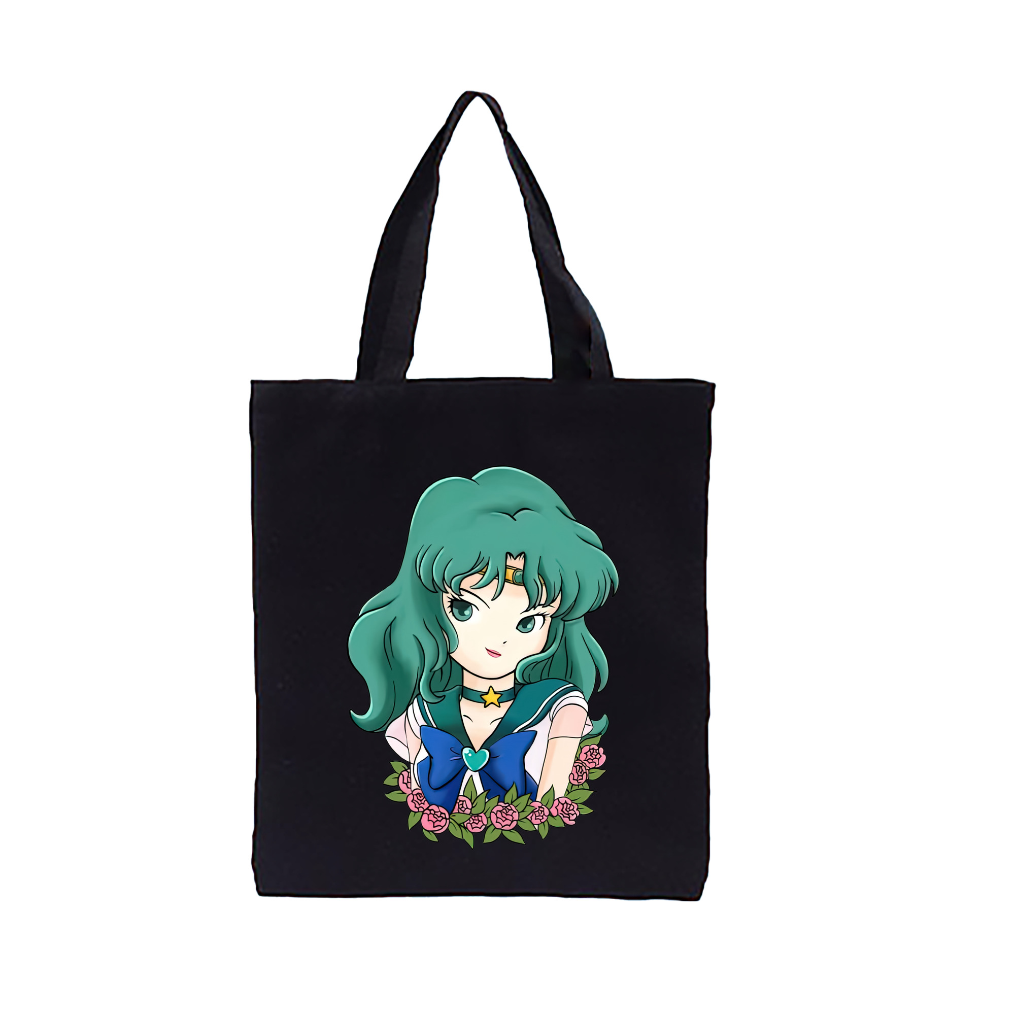 （画像用） 美少女戦士セーラームーン 海王 みちる（かいおう みちる） Sailor Moon Kaiou Michiru 縦型キャンバス生地手提げバッグ　トートバッグ