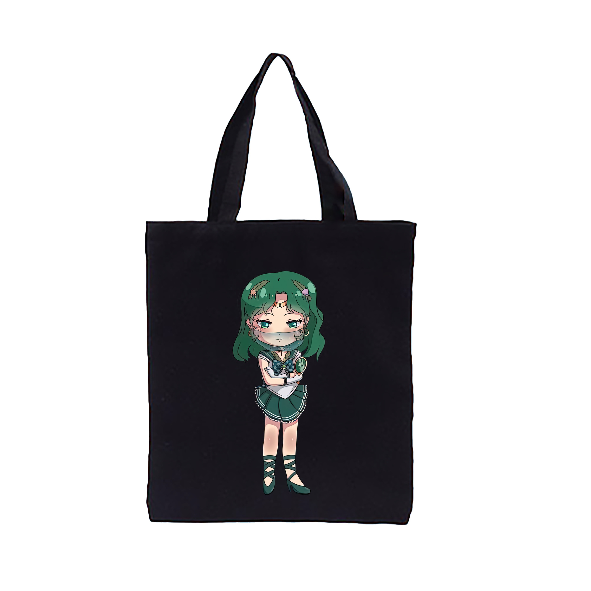 （画像用） 美少女戦士セーラームーン 海王 みちる（かいおう みちる） Sailor Moon Kaiou Michiru 縦型キャンバス生地手提げバッグ　トートバッグ
