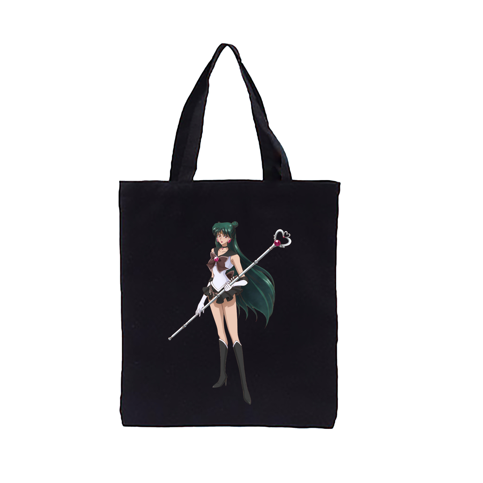 （画像用） 美少女戦士セーラームーン 冥王せつな Sailor Moon Meiou Setsuna 縦型キャンバス生地手提げバッグ　トートバッグ