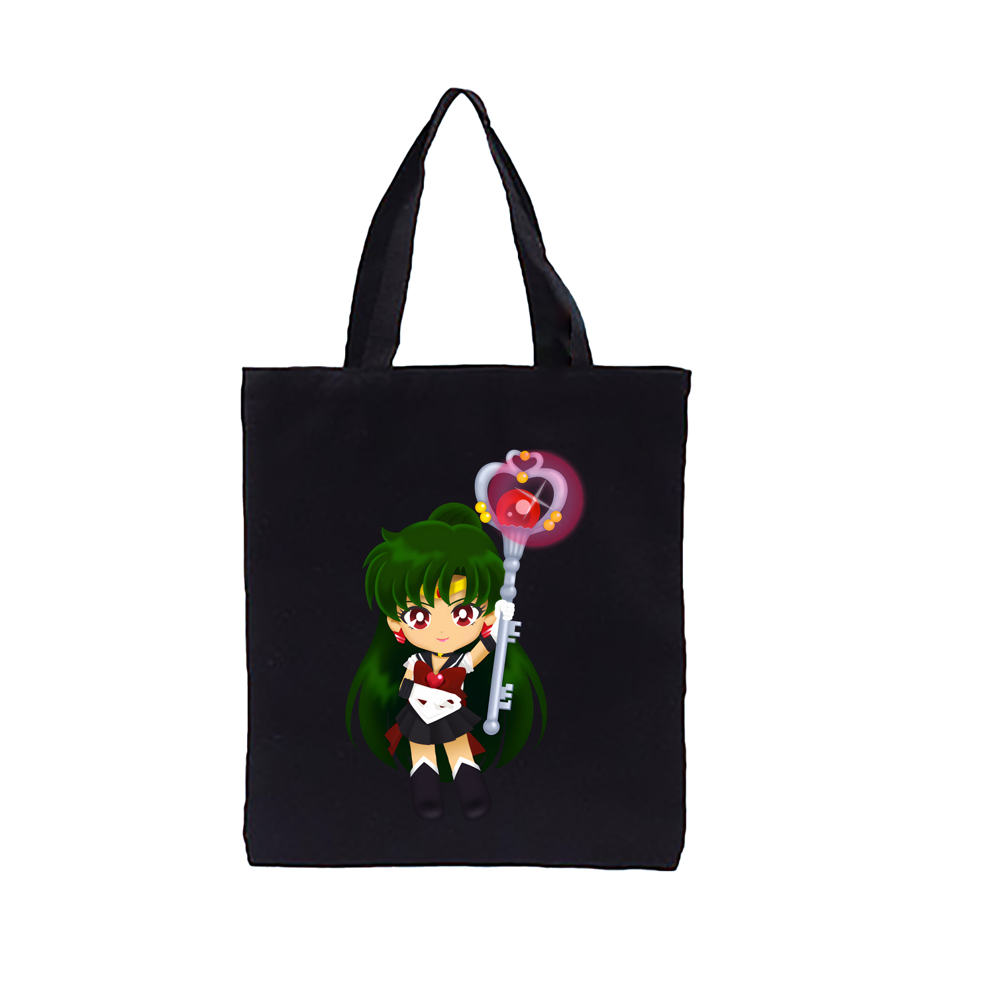 （画像用） 美少女戦士セーラームーン 冥王せつな Sailor Moon Meiou Setsuna 縦型キャンバス生地手提げバッグ　トートバッグ