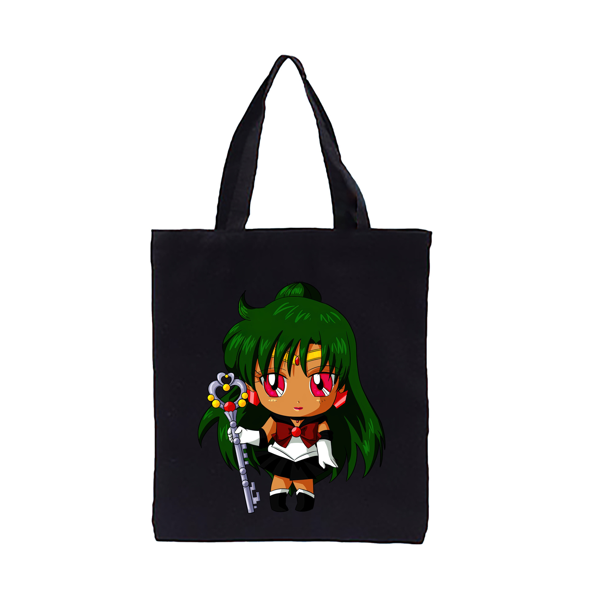 （画像用） 美少女戦士セーラームーン 冥王せつな Sailor Moon Meiou Setsuna 縦型キャンバス生地手提げバッグ　トートバッグ
