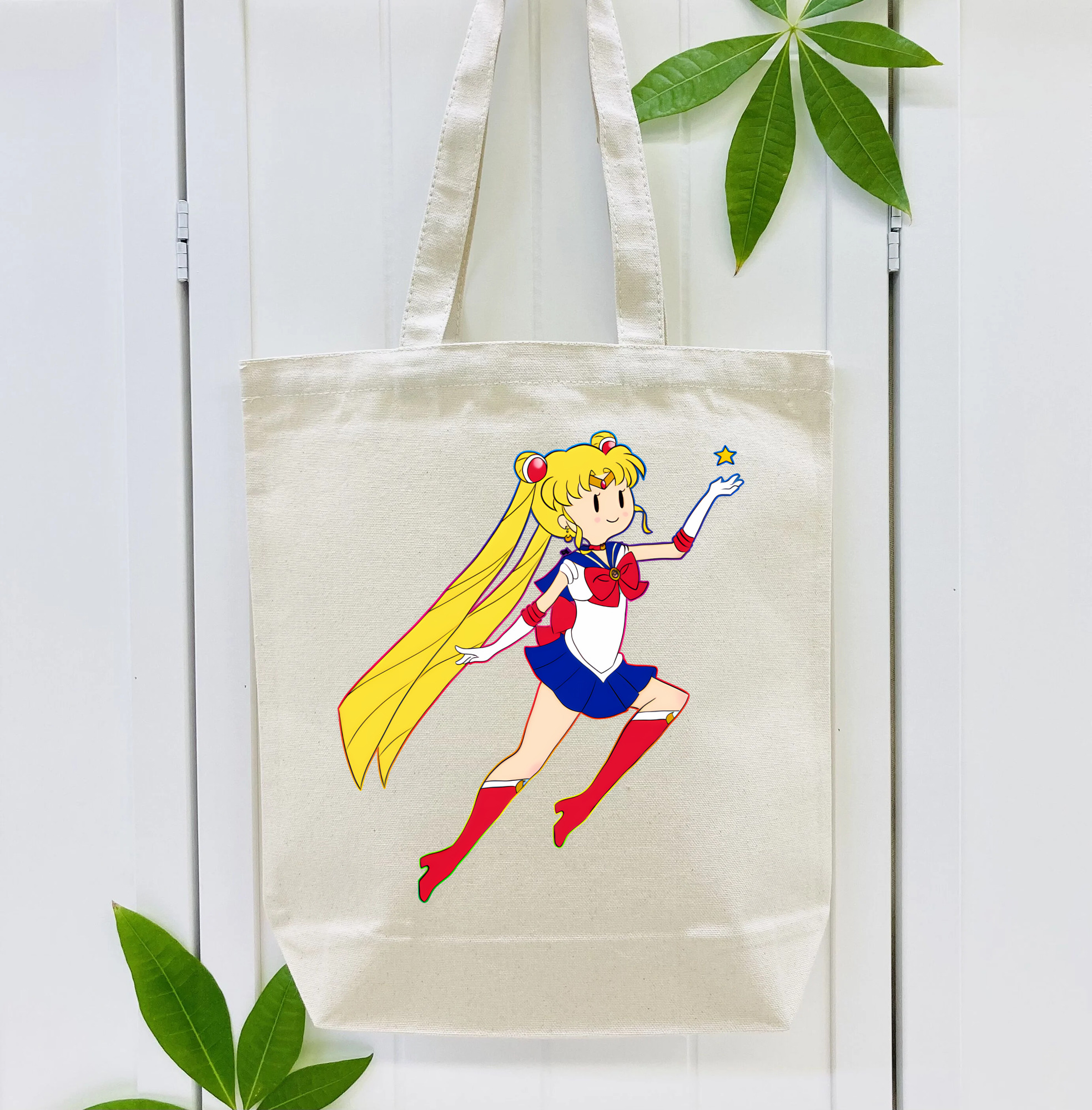 美少女戦士セーラームーン 月野 うさぎ つきの うさぎ Sailor Moon Tsukino Usagi 縦型キャンバス生地手提げバッグ　トートバッグ