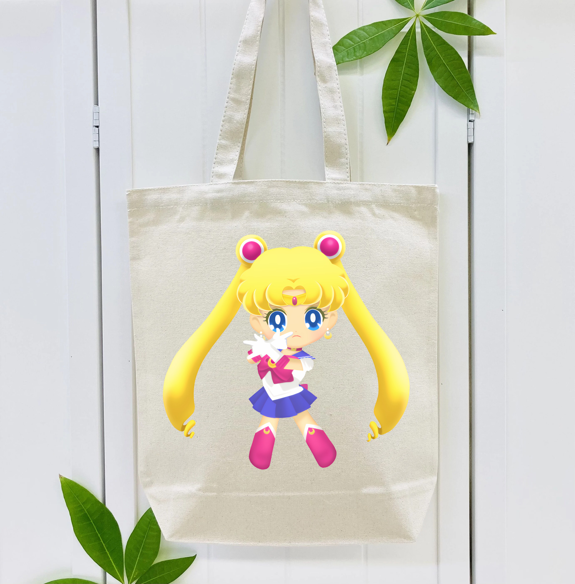 美少女戦士セーラームーン 月野 うさぎ つきの うさぎ Sailor Moon Tsukino Usagi 縦型キャンバス生地手提げバッグ　トートバッグ
