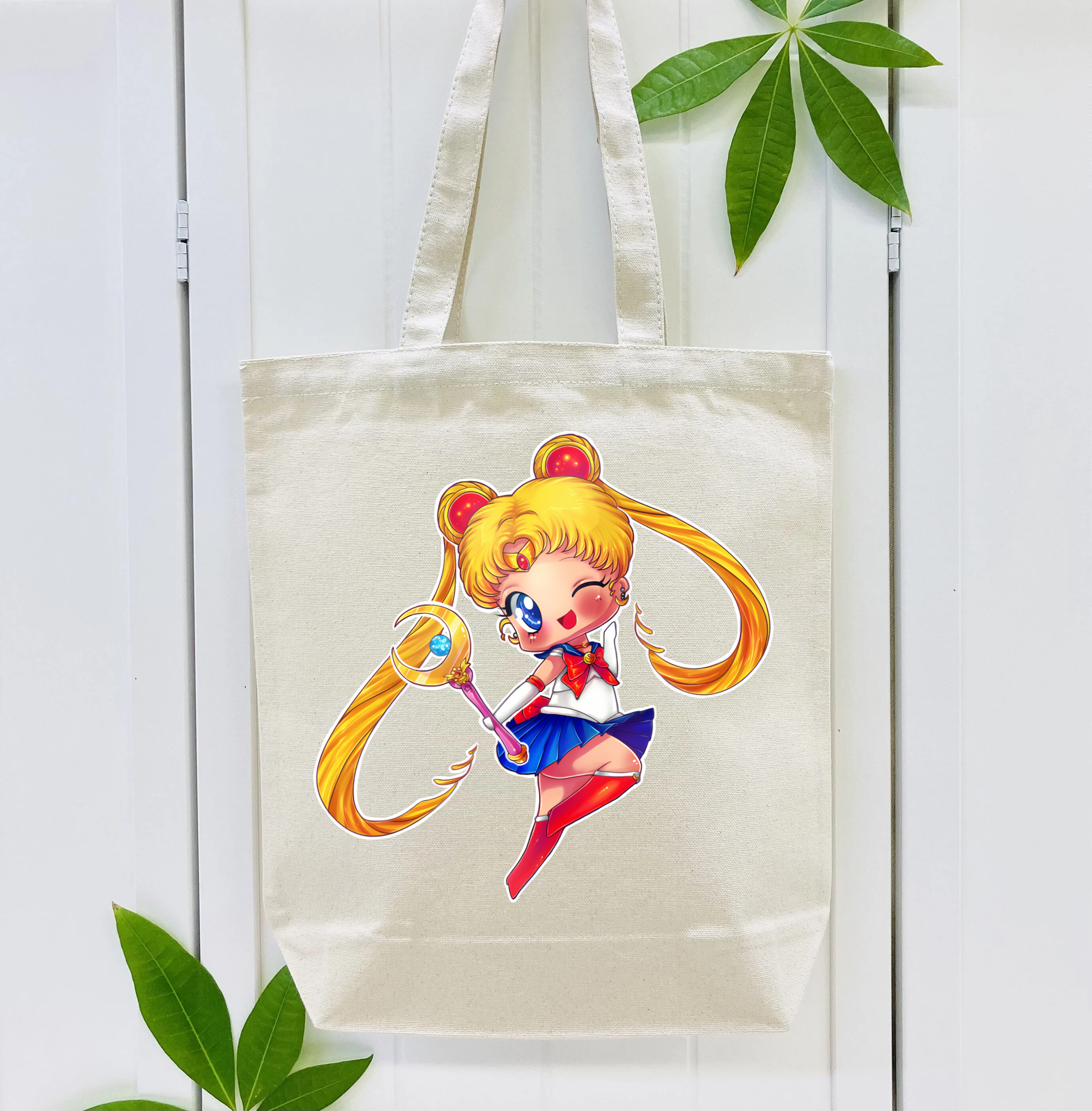 美少女戦士セーラームーン 月野 うさぎ つきの うさぎ Sailor Moon Tsukino Usagi 縦型キャンバス生地手提げバッグ　トートバッグ