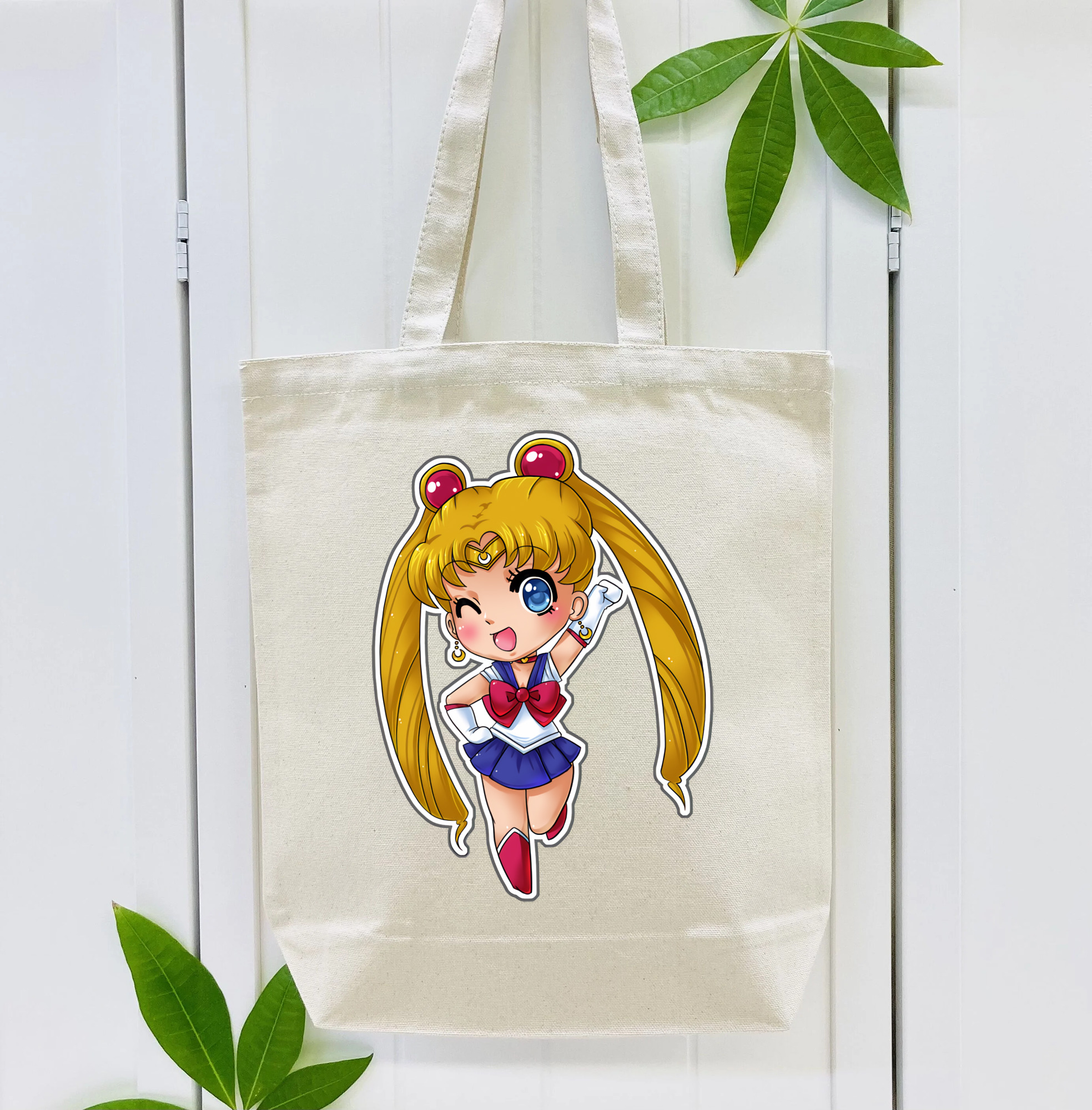 美少女戦士セーラームーン 月野 うさぎ つきの うさぎ Sailor Moon Tsukino Usagi 縦型キャンバス生地手提げバッグ　トートバッグ