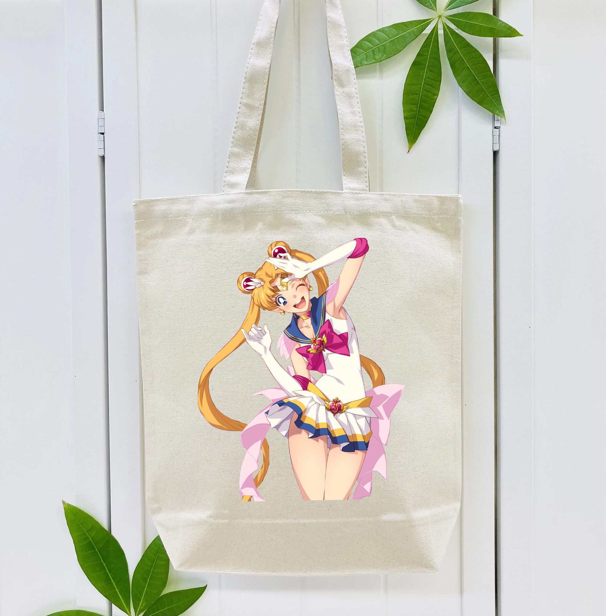 美少女戦士セーラームーン 月野 うさぎ つきの うさぎ Sailor Moon Tsukino Usagi 縦型キャンバス生地手提げバッグ　トートバッグ