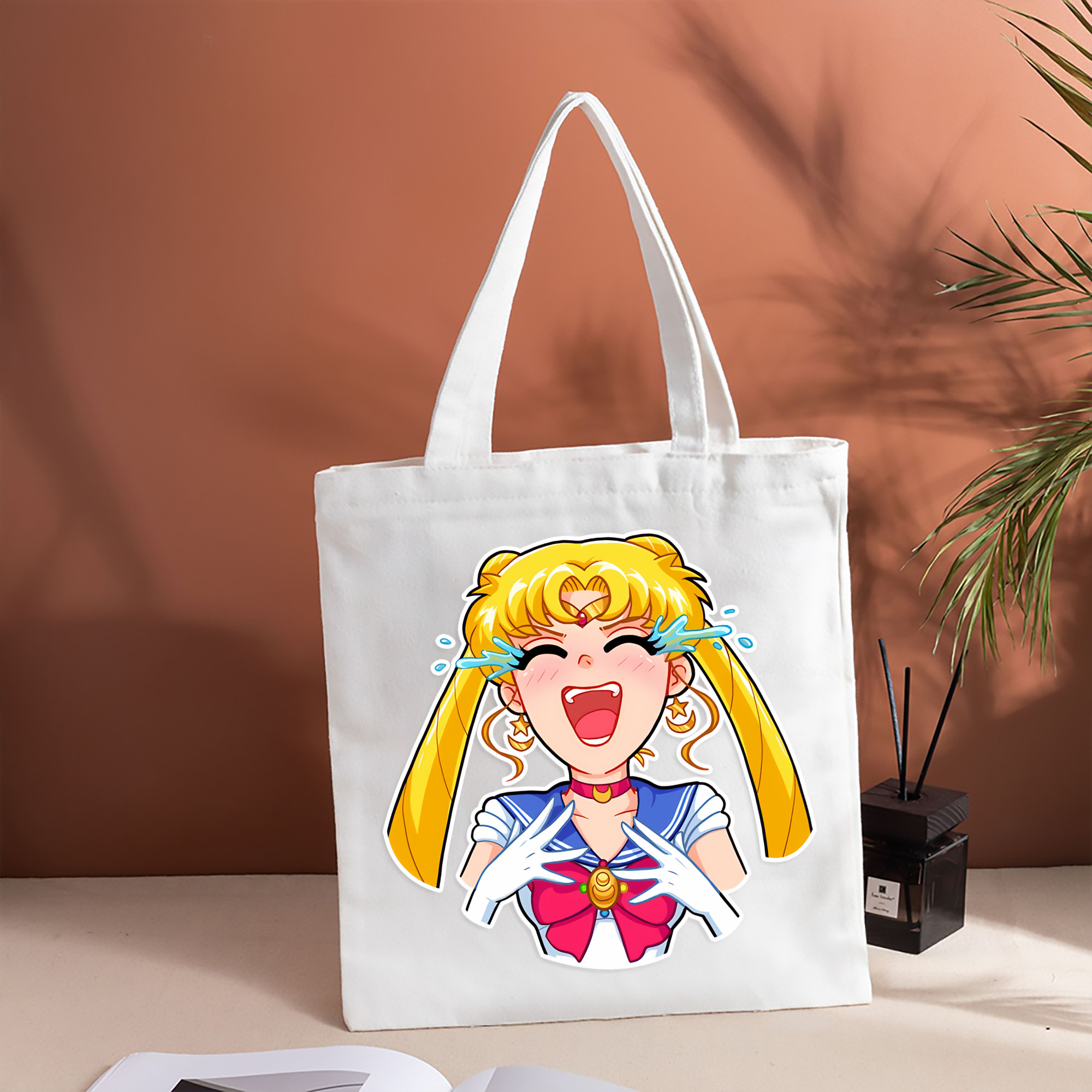 美少女戦士セーラームーン 月野 うさぎ つきの うさぎ Sailor Moon Tsukino Usagi 縦型キャンバス生地手提げバッグ　トートバッグ