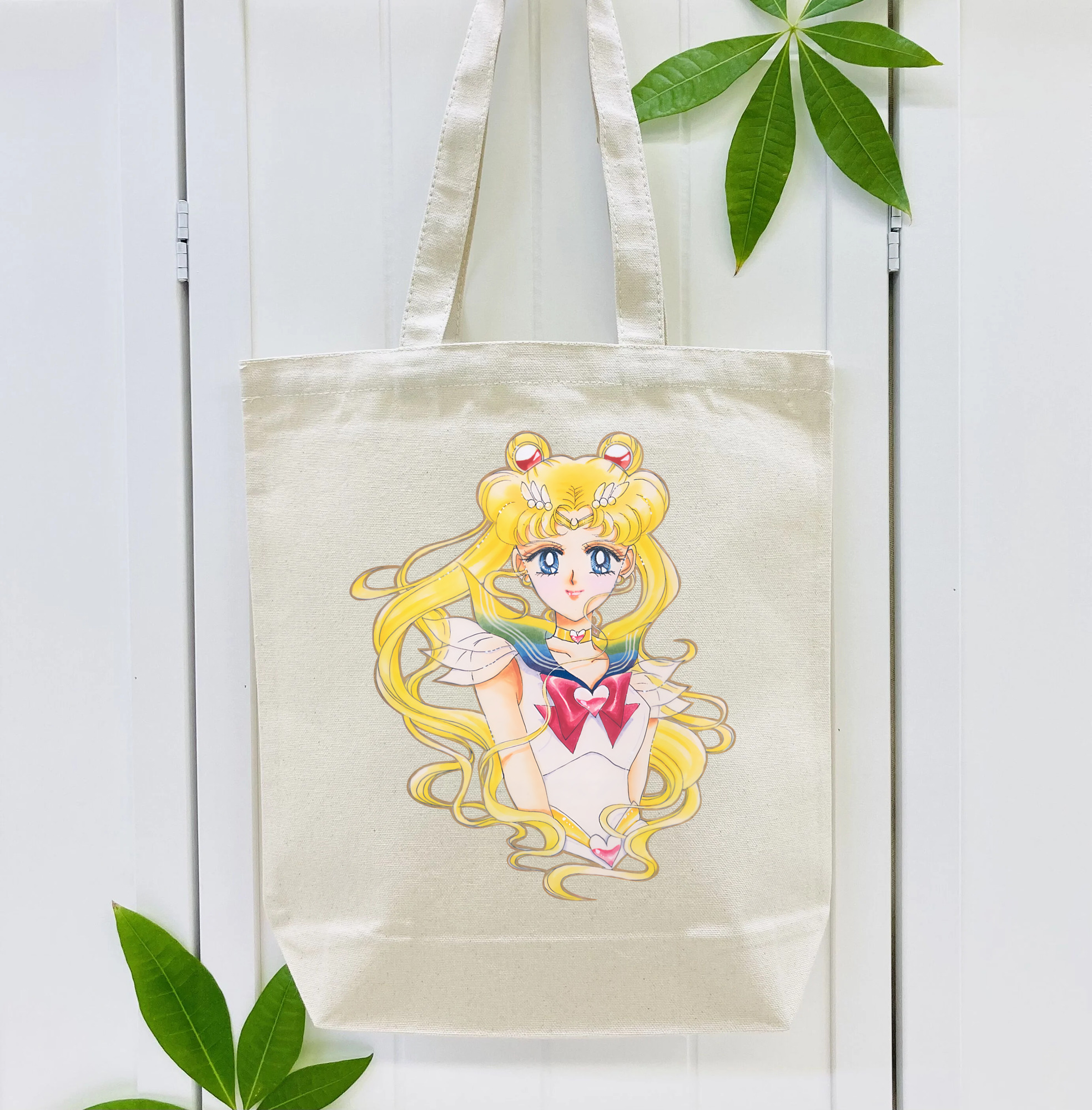 美少女戦士セーラームーン 月野 うさぎ つきの うさぎ Sailor Moon Tsukino Usagi 縦型キャンバス生地手提げバッグ　トートバッグ