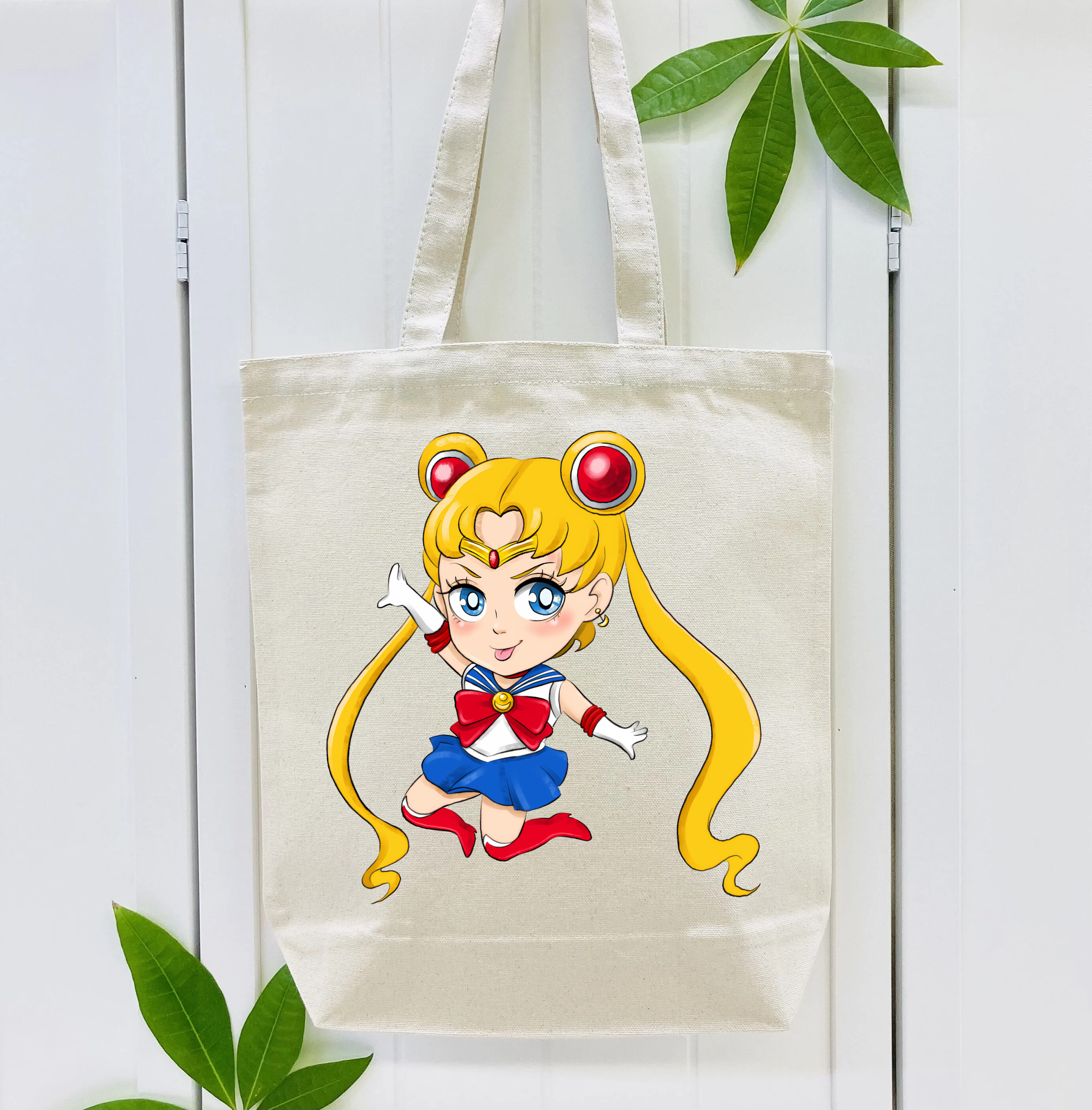 美少女戦士セーラームーン 月野 うさぎ つきの うさぎ Sailor Moon Tsukino Usagi 縦型キャンバス生地手提げバッグ　トートバッグ
