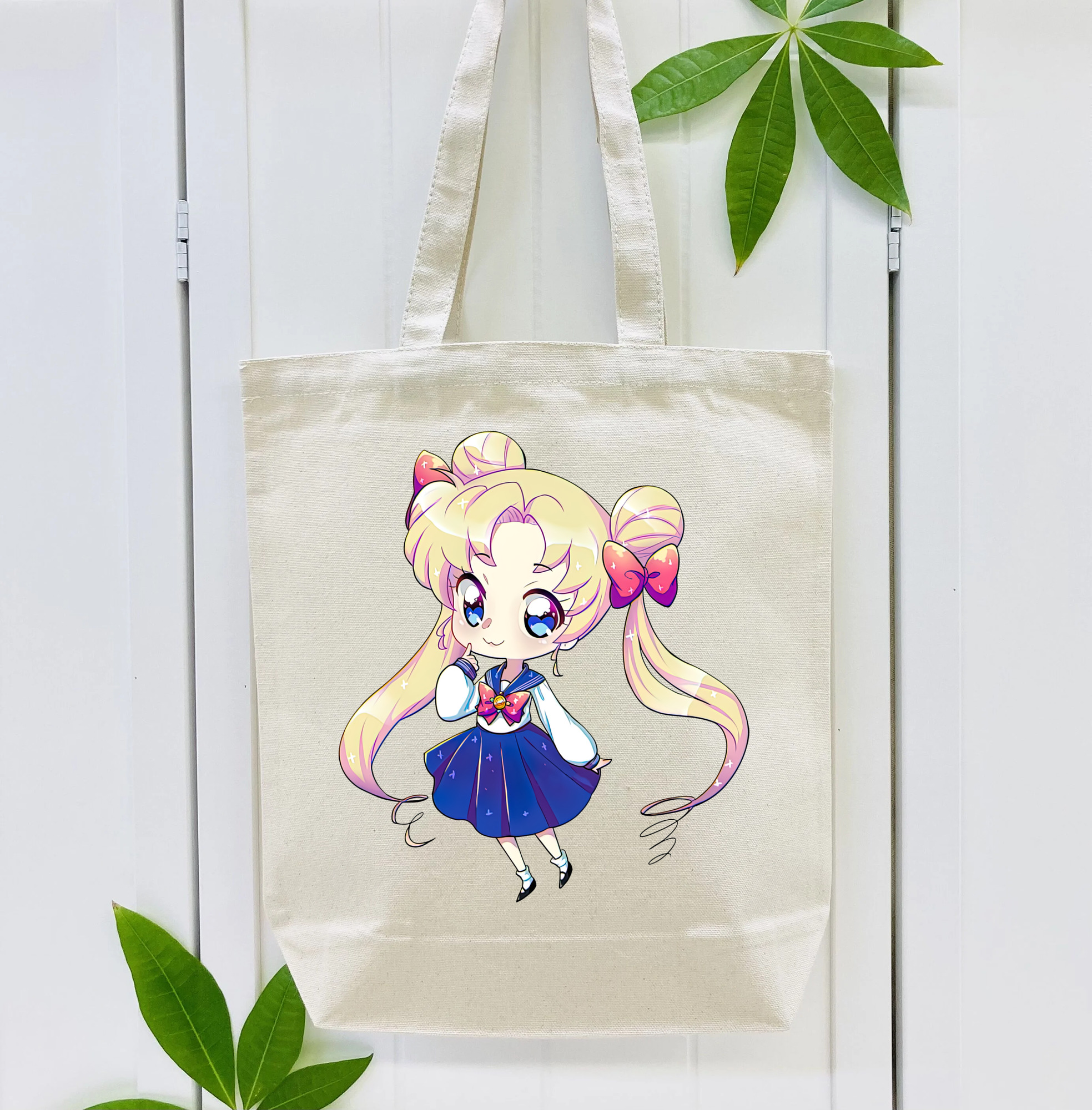 美少女戦士セーラームーン 月野 うさぎ つきの うさぎ Sailor Moon Tsukino Usagi 縦型キャンバス生地手提げバッグ　トートバッグ