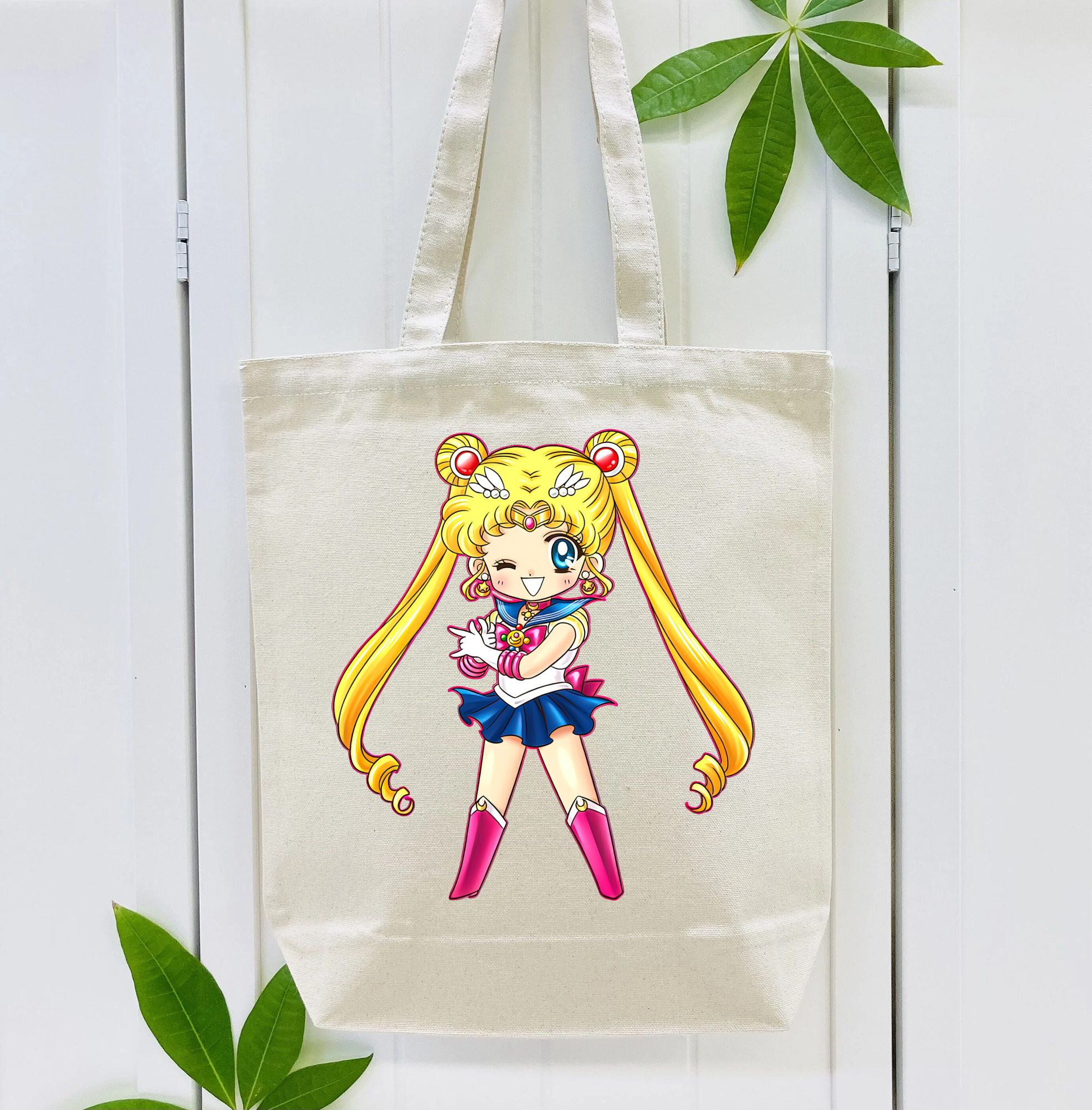 美少女戦士セーラームーン 月野 うさぎ つきの うさぎ Sailor Moon Tsukino Usagi 縦型キャンバス生地手提げバッグ　トートバッグ