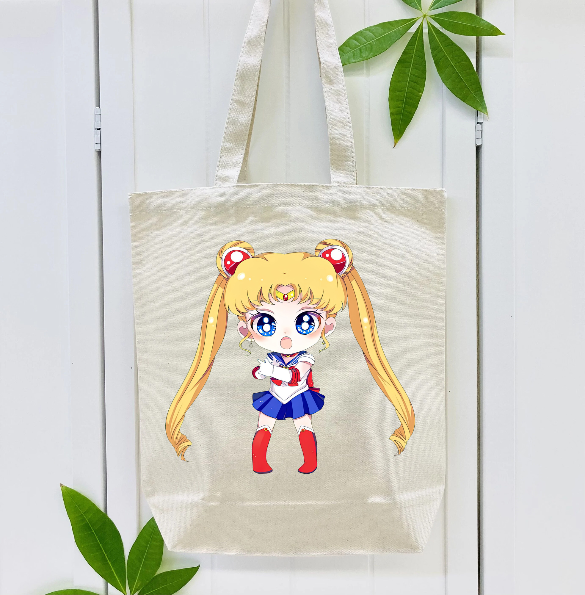 美少女戦士セーラームーン 月野 うさぎ つきの うさぎ Sailor Moon Tsukino Usagi 縦型キャンバス生地手提げバッグ　トートバッグ