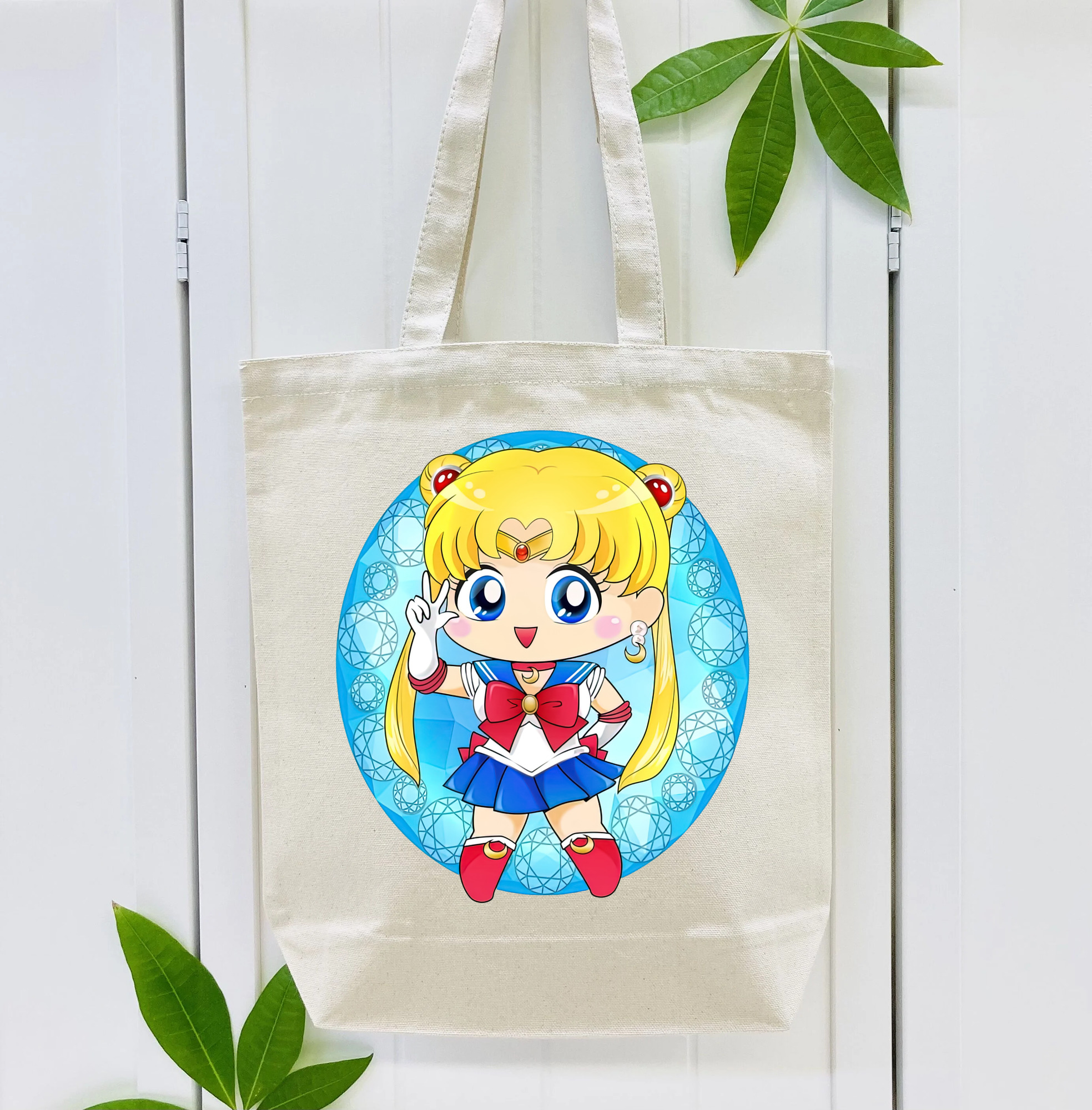 美少女戦士セーラームーン 月野 うさぎ つきの うさぎ Sailor Moon Tsukino Usagi 縦型キャンバス生地手提げバッグ　トートバッグ