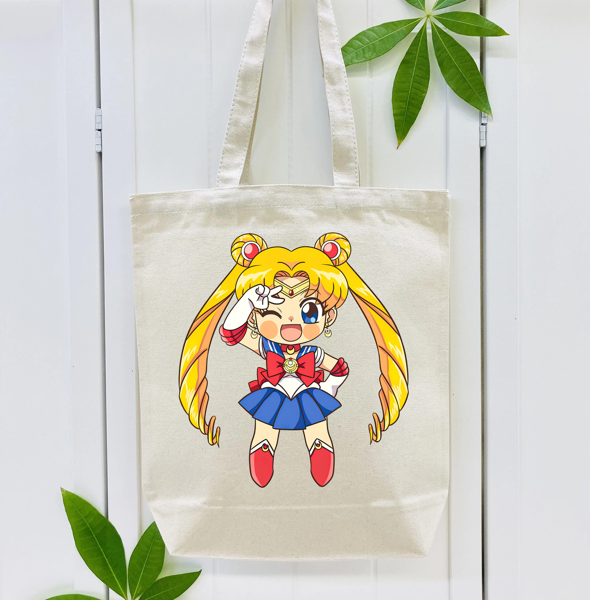 美少女戦士セーラームーン 月野 うさぎ つきの うさぎ Sailor Moon Tsukino Usagi 縦型キャンバス生地手提げバッグ　トートバッグ