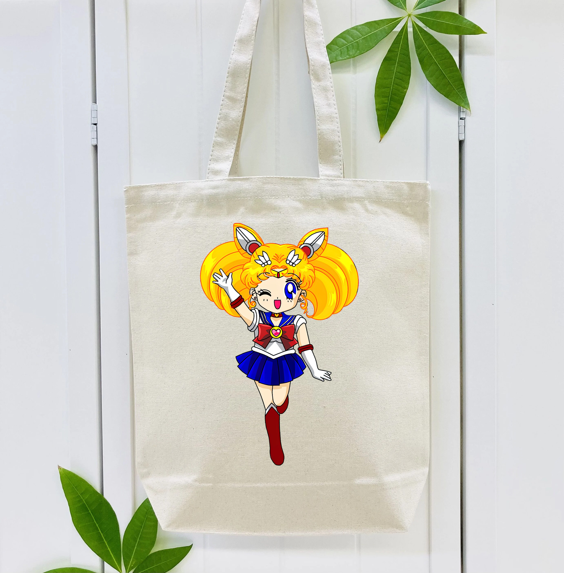美少女戦士セーラームーン 月野 うさぎ つきの うさぎ Sailor Moon Tsukino Usagi 縦型キャンバス生地手提げバッグ　トートバッグ