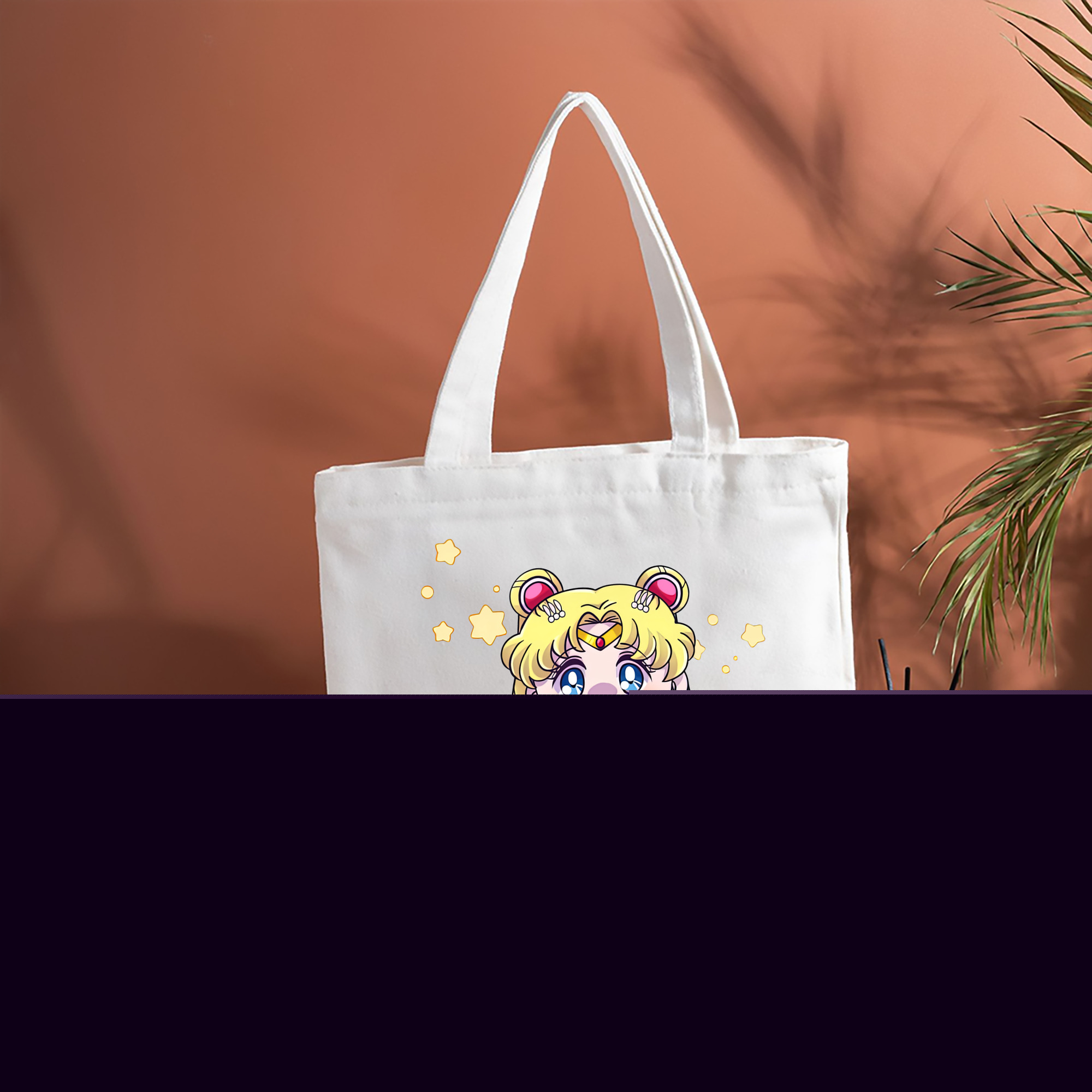 美少女戦士セーラームーン 月野 うさぎ つきの うさぎ Sailor Moon Tsukino Usagi 縦型キャンバス生地手提げバッグ　トートバッグ