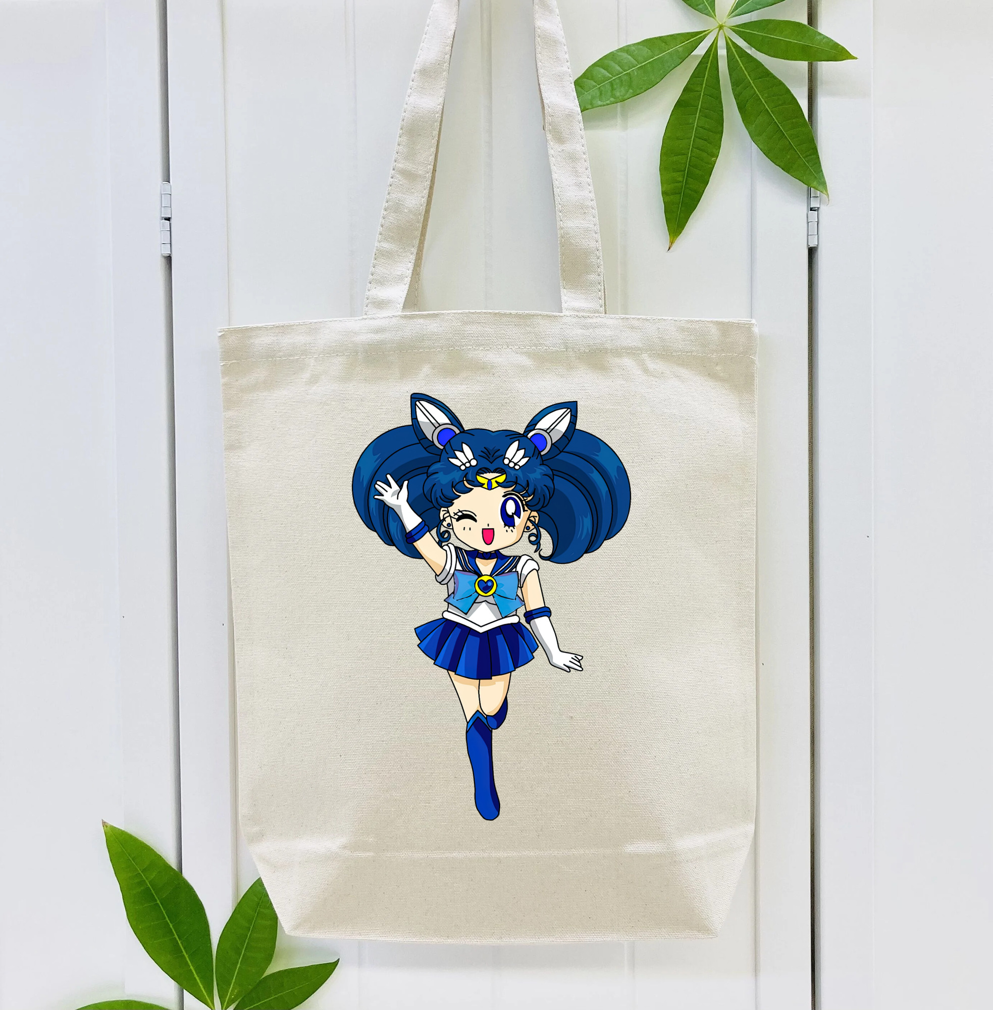 美少女戦士セーラームーン 水野 亜美 みずの あみ Sailor Moon Mizuno Ami 縦型キャンバス生地手提げバッグ　トートバッグ