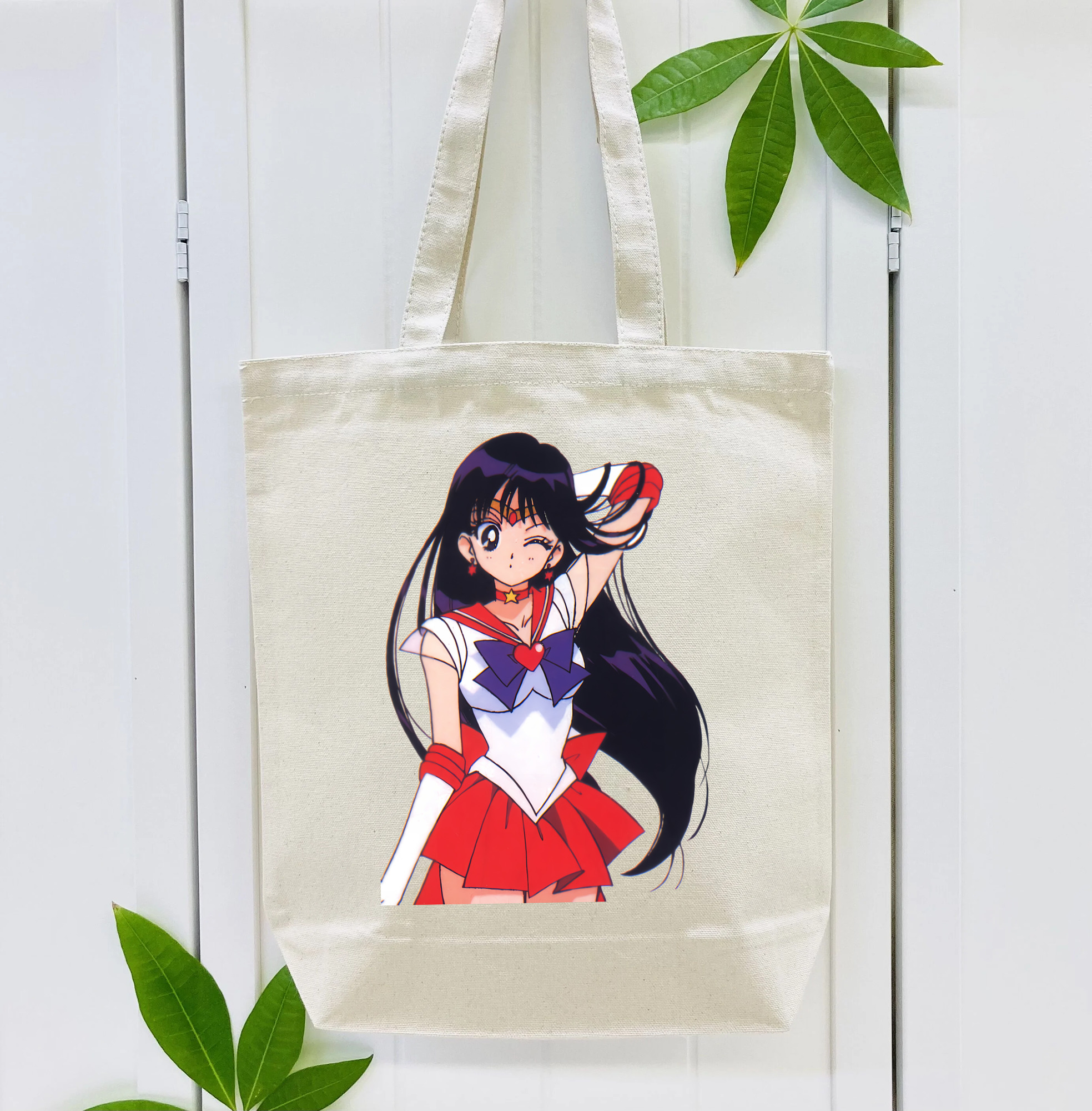 美少女戦士セーラームーン 火野レイ ひの レイ Sailor Moon Hino Rei （セーラーマーズ,Sailor Mars） 縦型キャンバス生地手提げバッグ　トートバッグ