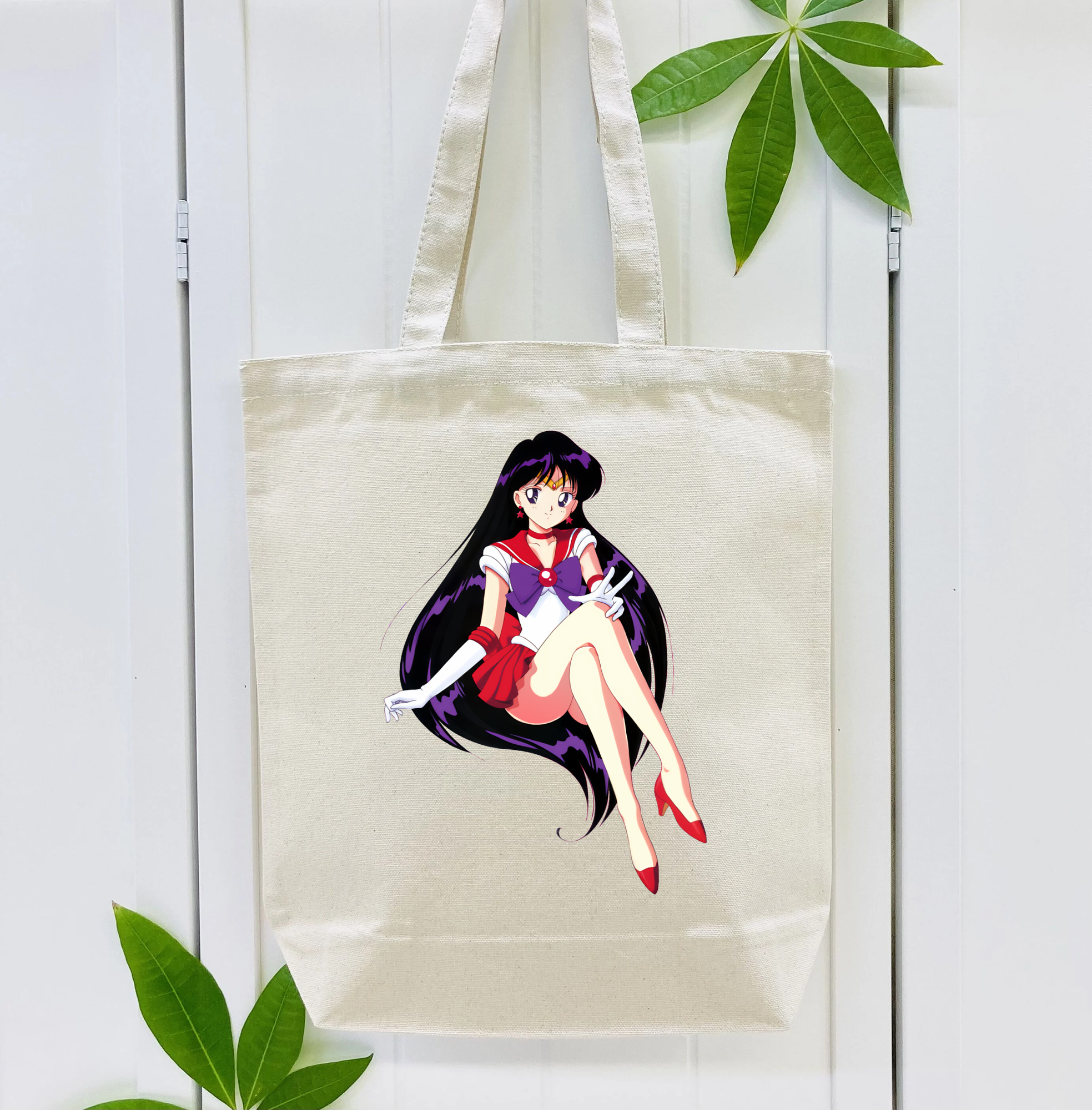 美少女戦士セーラームーン 火野レイ ひの レイ Sailor Moon Hino Rei （セーラーマーズ,Sailor Mars） 縦型キャンバス生地手提げバッグ　トートバッグ